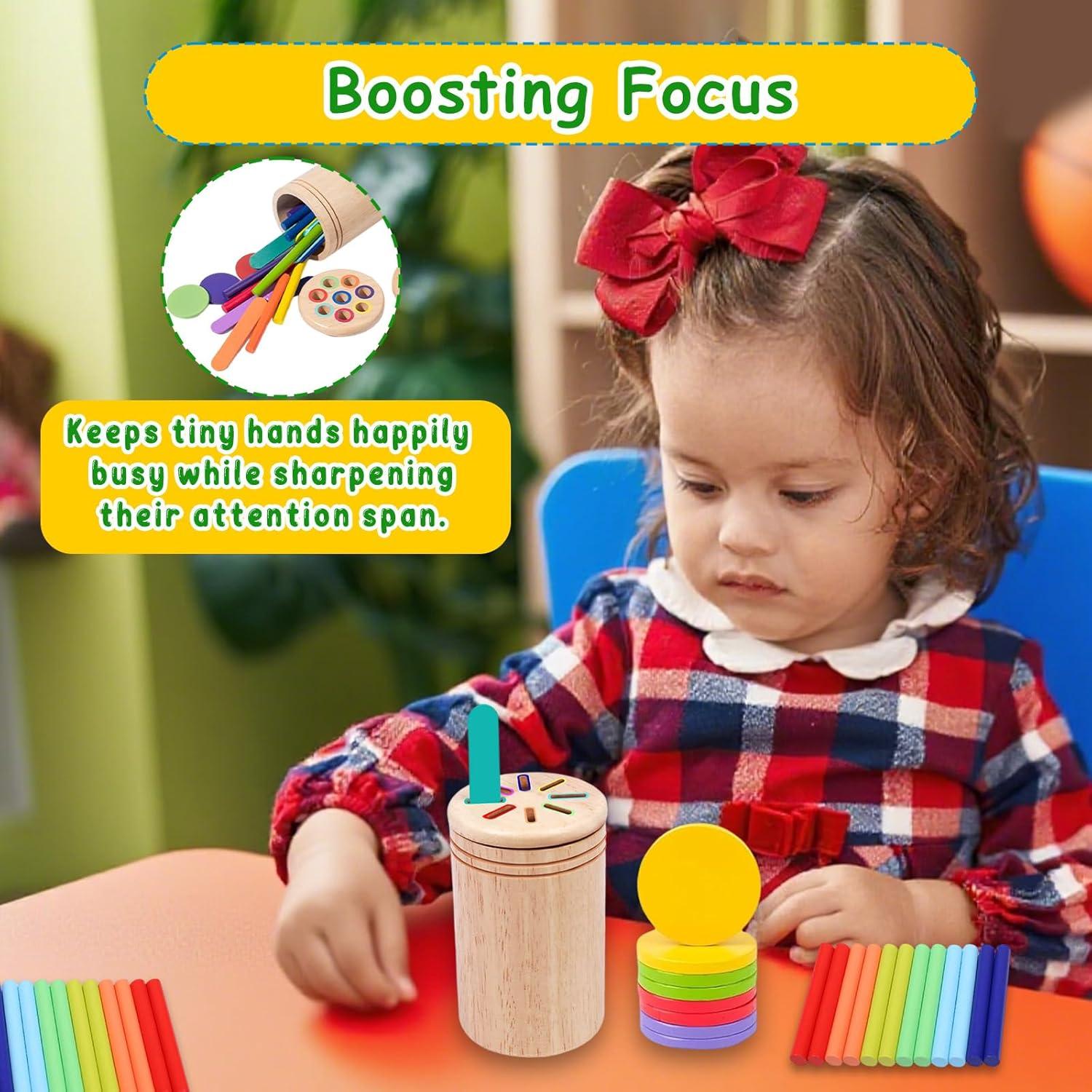 Juguete Montessori Estelife 3 en 1 para Niños 3-5 Años