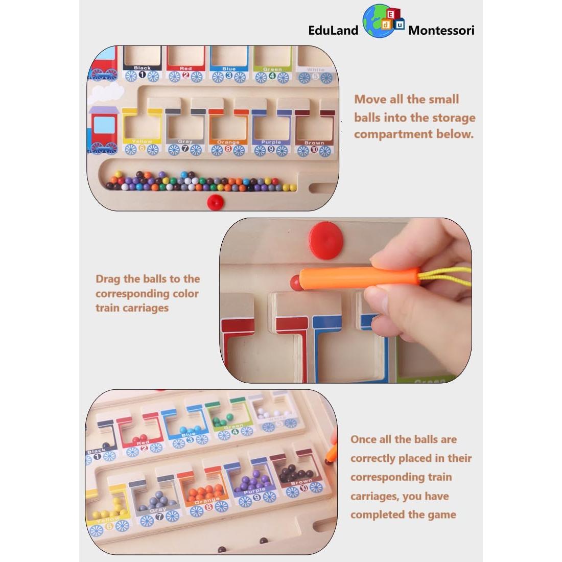 Laberinto Magnético de Bolas EduLand Montessori 3-7 Años