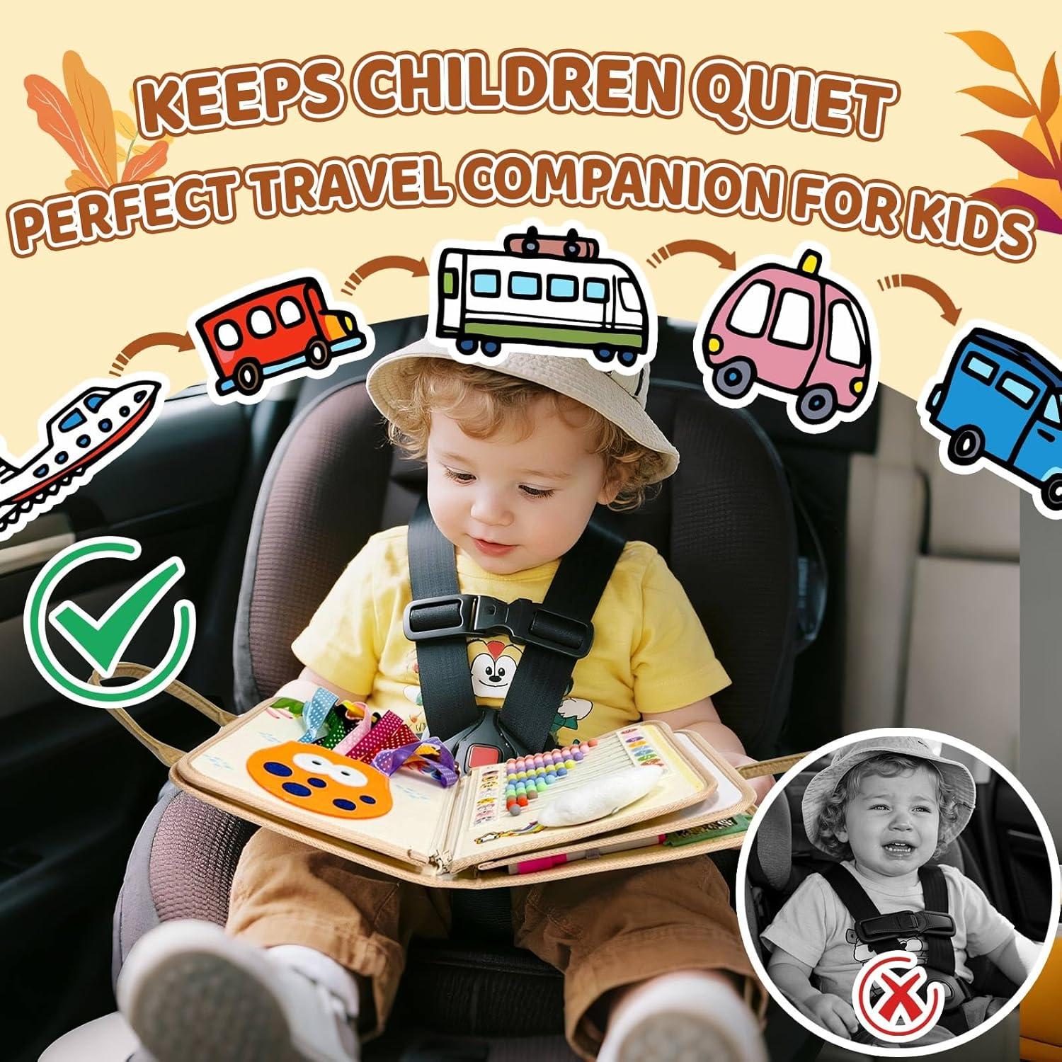 Tablero Ocupado Montessori Aurasys 9-en-1 para Niños 1-5 Años