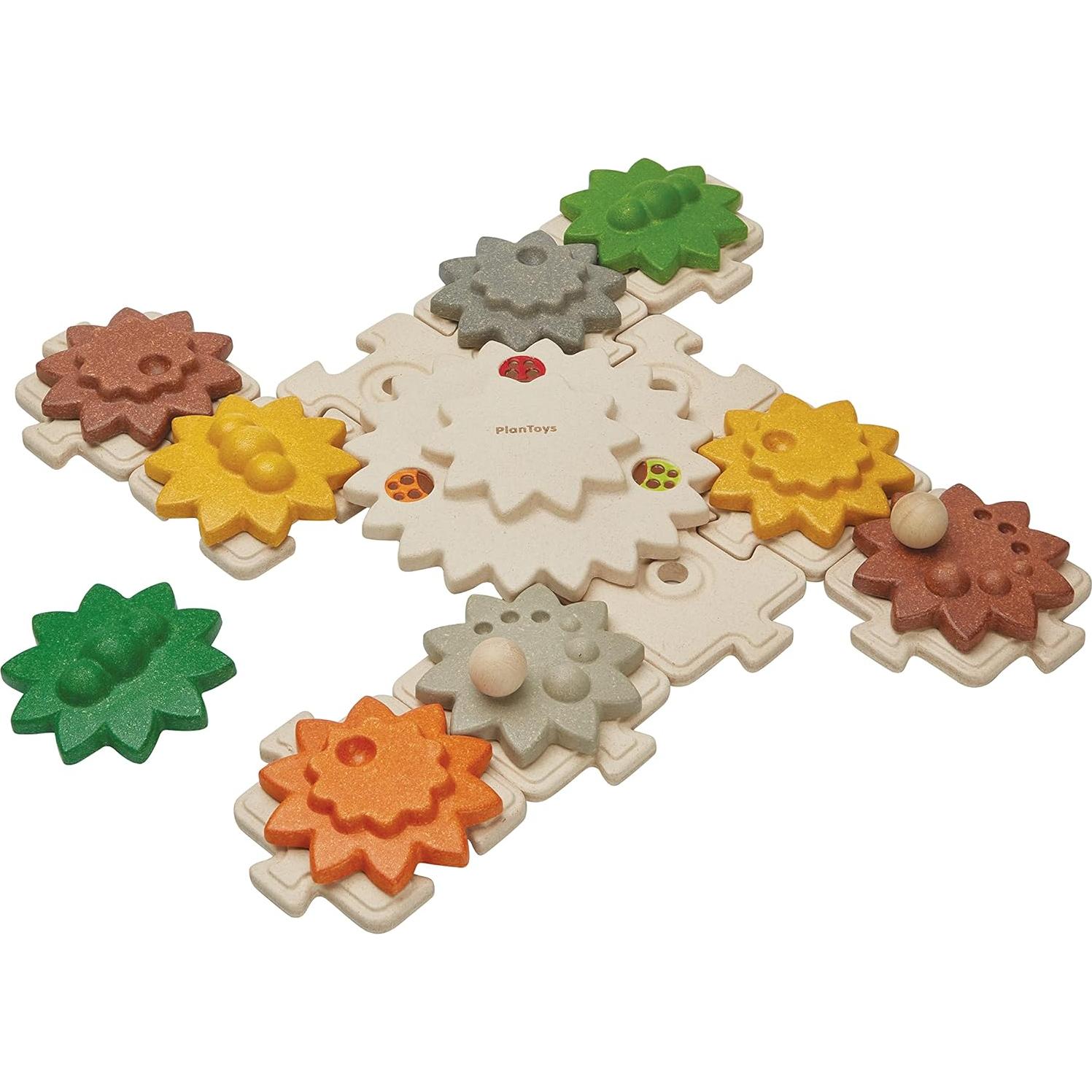 Juego de Engranajes de Madera PlanToys | Juguete Educativo STEM