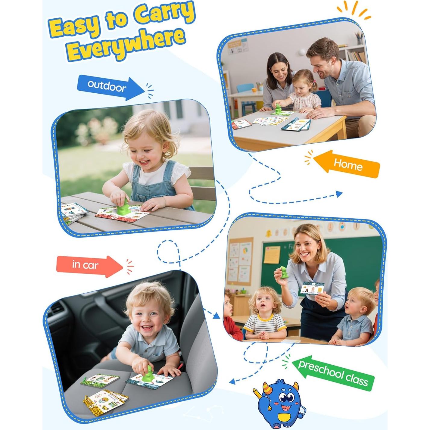 Juego de Lectura Sensorial TEKFUN con Lápiz Dinosaurio 73PCS