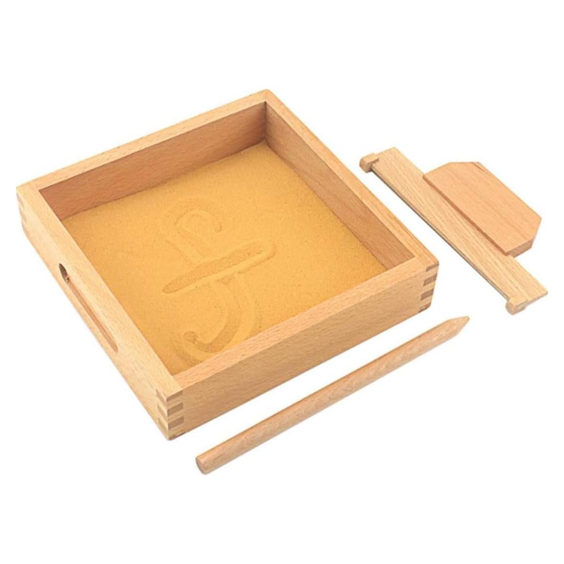 Juguete Montessori de Lenguaje DANNI Bandeja de Arena Amarilla 17.3cm