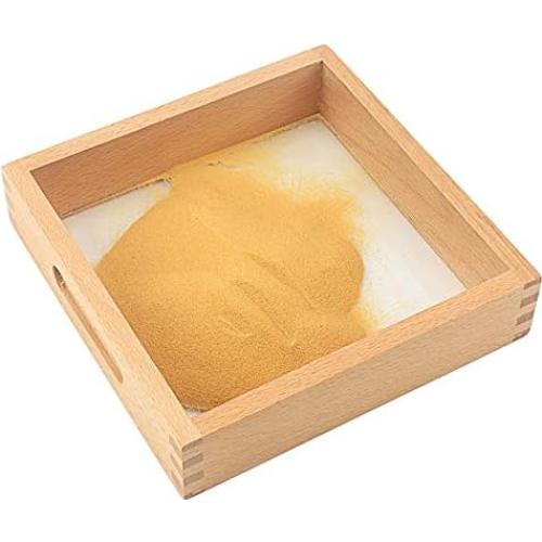 Juguete Montessori de Lenguaje DANNI Bandeja de Arena Amarilla 17.3cm