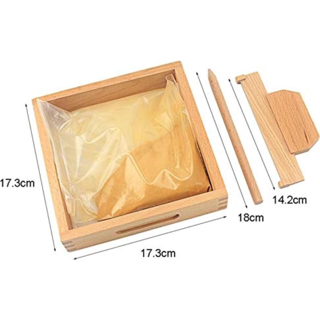 Juguete Montessori de Lenguaje DANNI Bandeja de Arena Amarilla 17.3cm