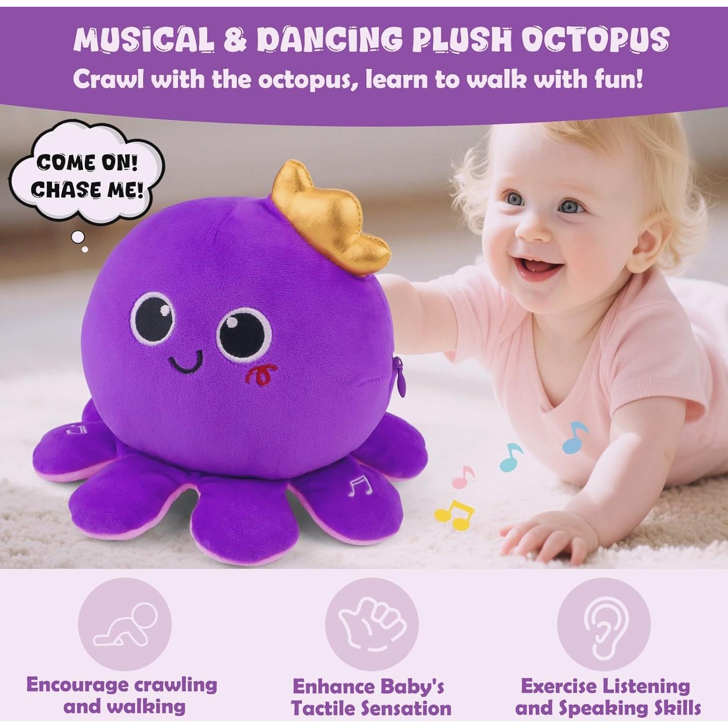 Juguete Musical Interactivo Pulpo Nicknack 0+ Meses 97 Melodías