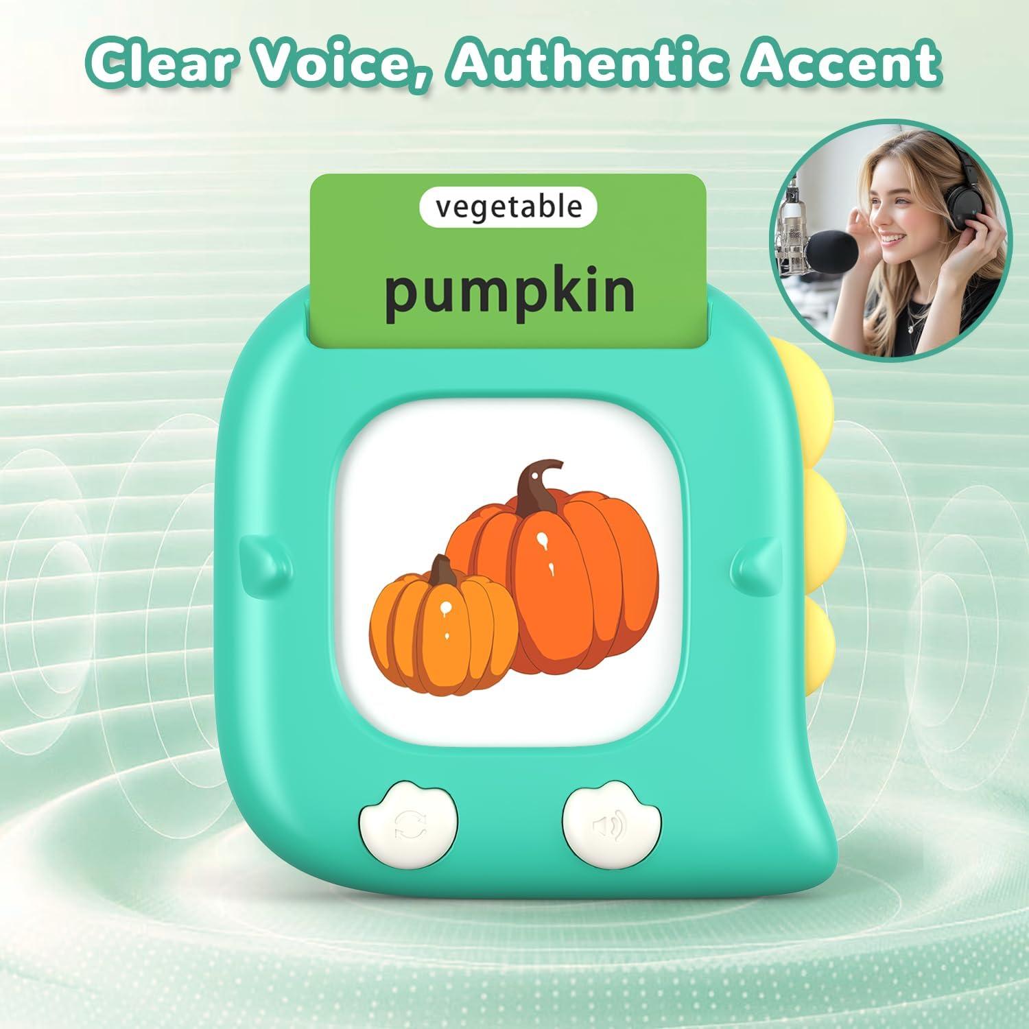 Tarjetas Habladoras Kidzdo 254 Palabras Verde Juguete Educativo