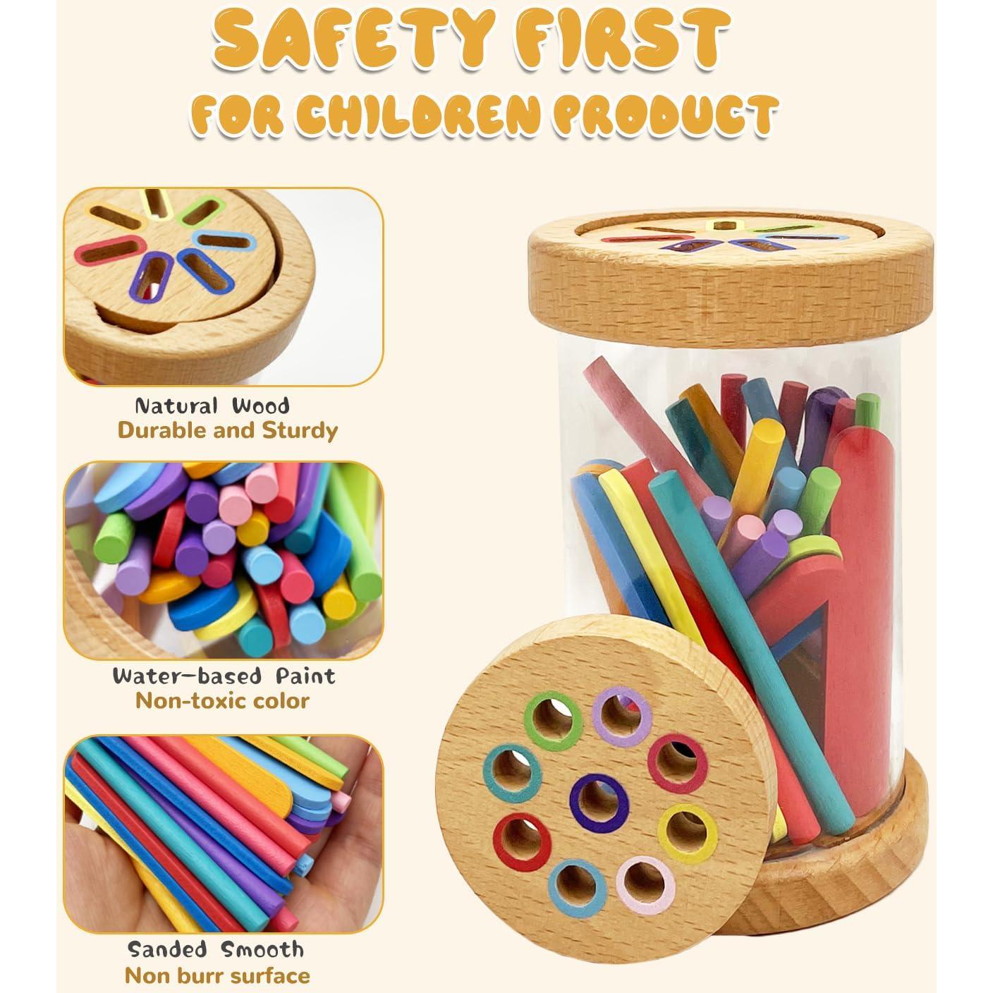 Juguete Montessori de Clasificación de Formas y Colores - CKCBJXYM