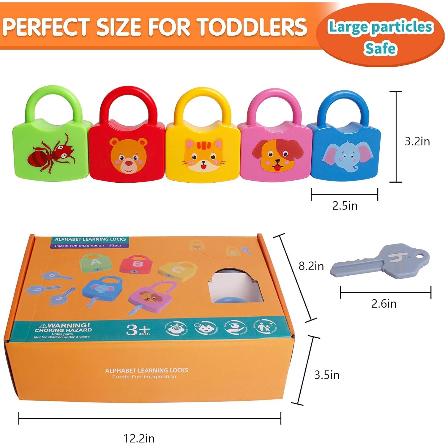 Juego de Aprendizaje del Alfabeto Montessori Yunhe - 26 Llaves y Cerraduras