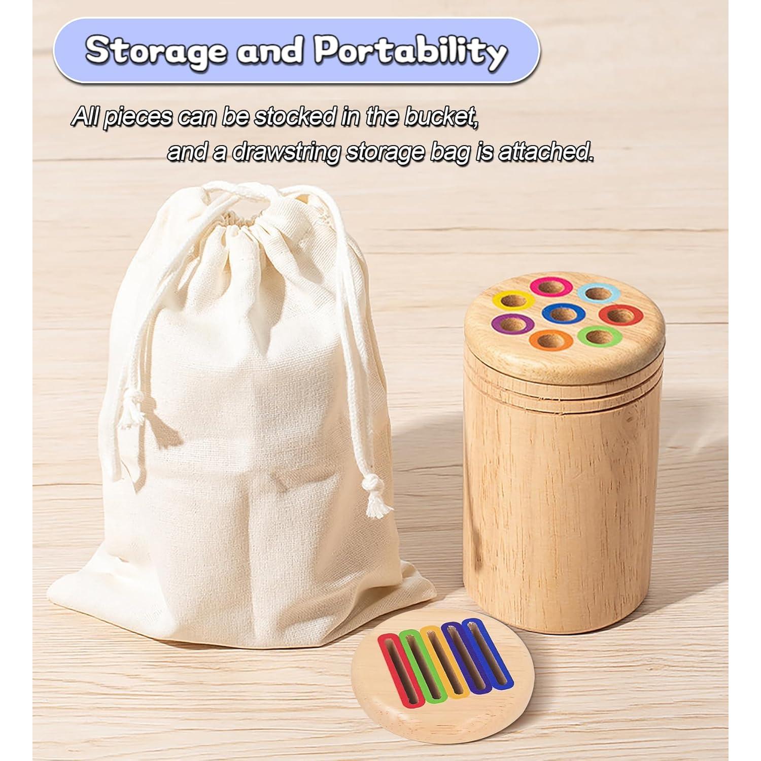 Juguete de Clasificación de Colores Montessori de Madera