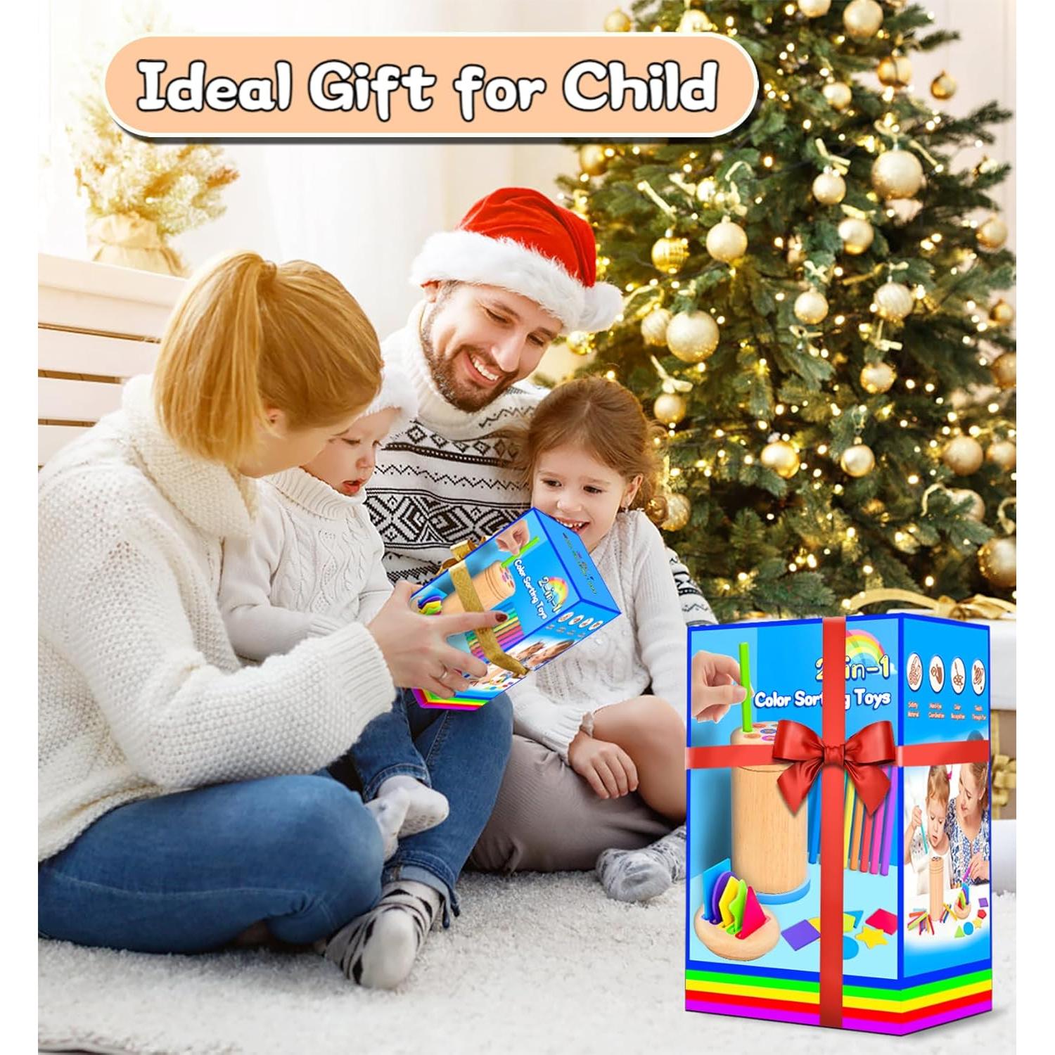 Juguete de Clasificación de Colores Montessori de Madera