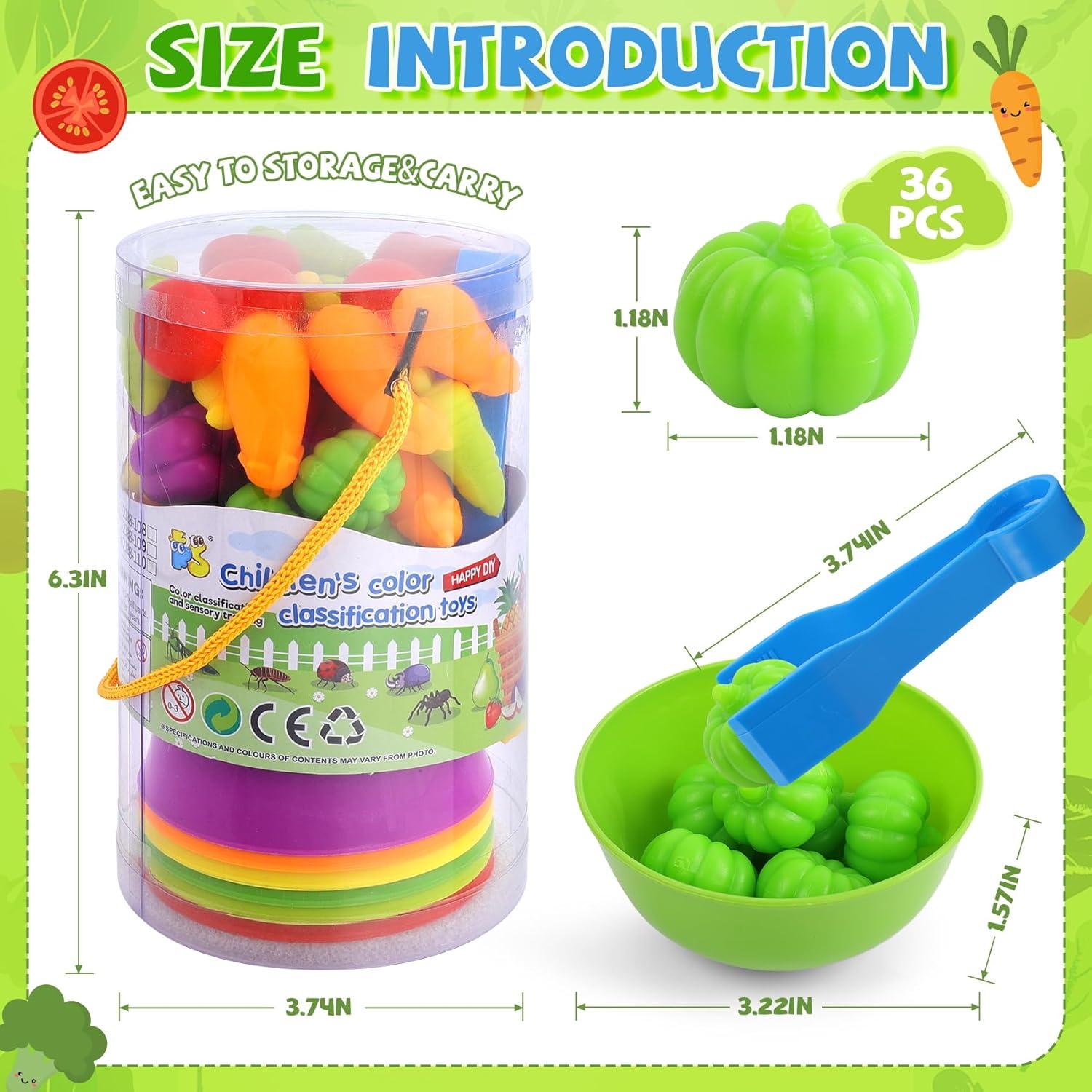 Juego de Emparejamiento de Verduras TSYAN - Juguete Educativo 3+