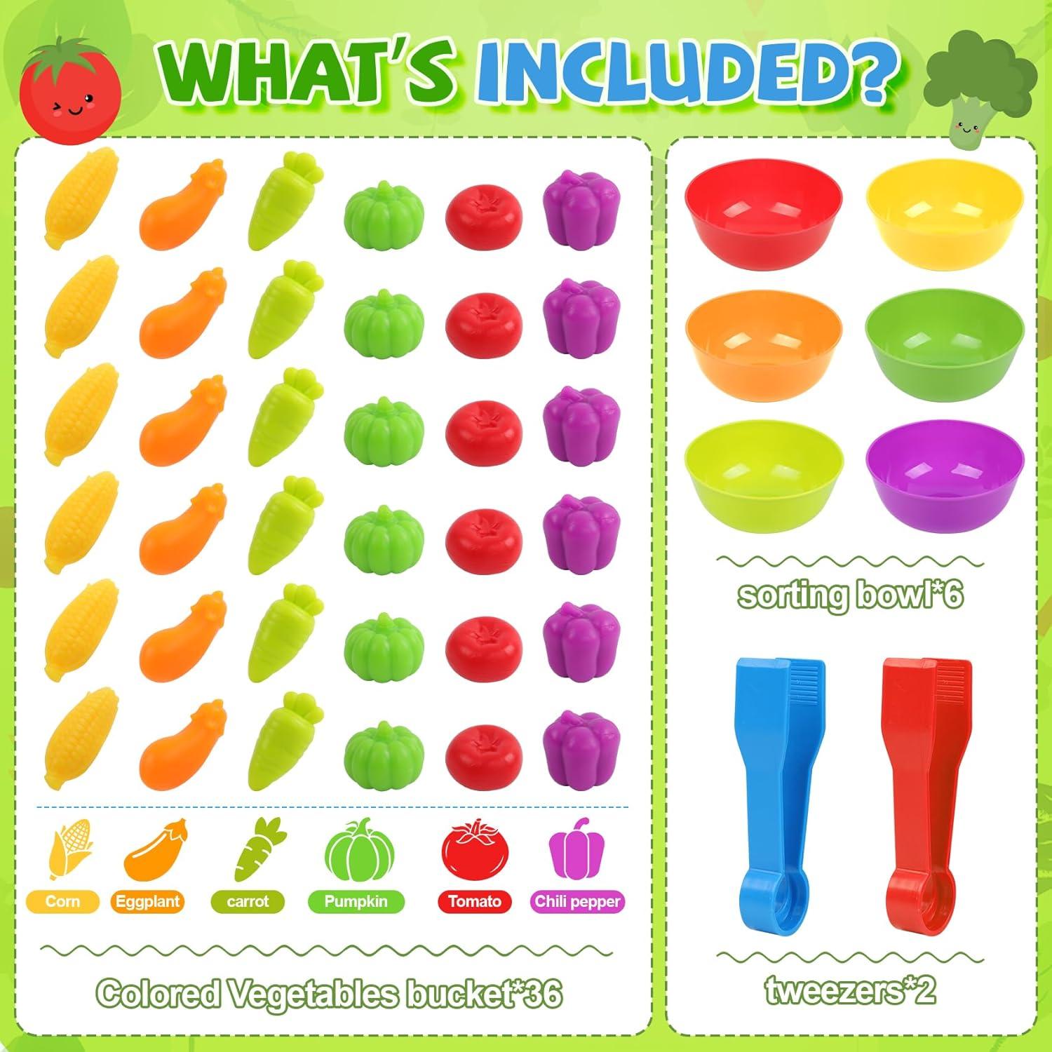 Juego de Emparejamiento de Verduras TSYAN - Juguete Educativo 3+