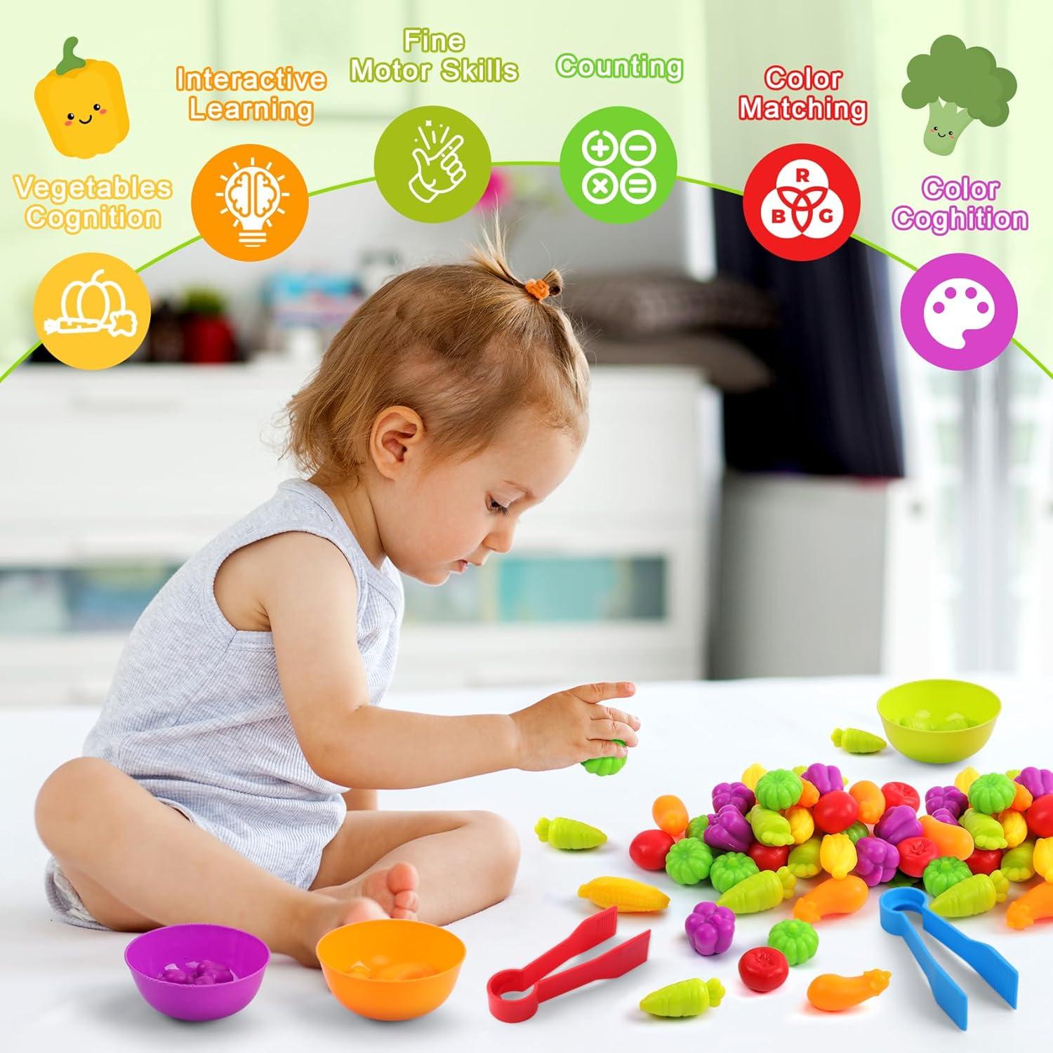 Juego de Emparejamiento de Verduras TSYAN - Juguete Educativo 3+