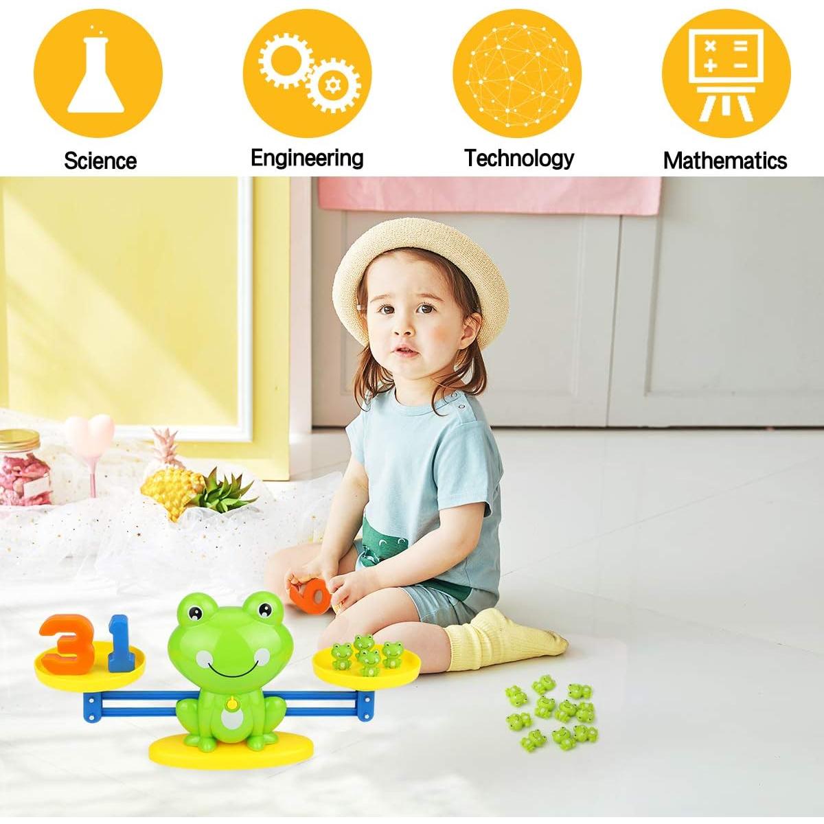 Juego de Conteo de Rana Aitbay - Juguete Educativo STEM 63 PCS