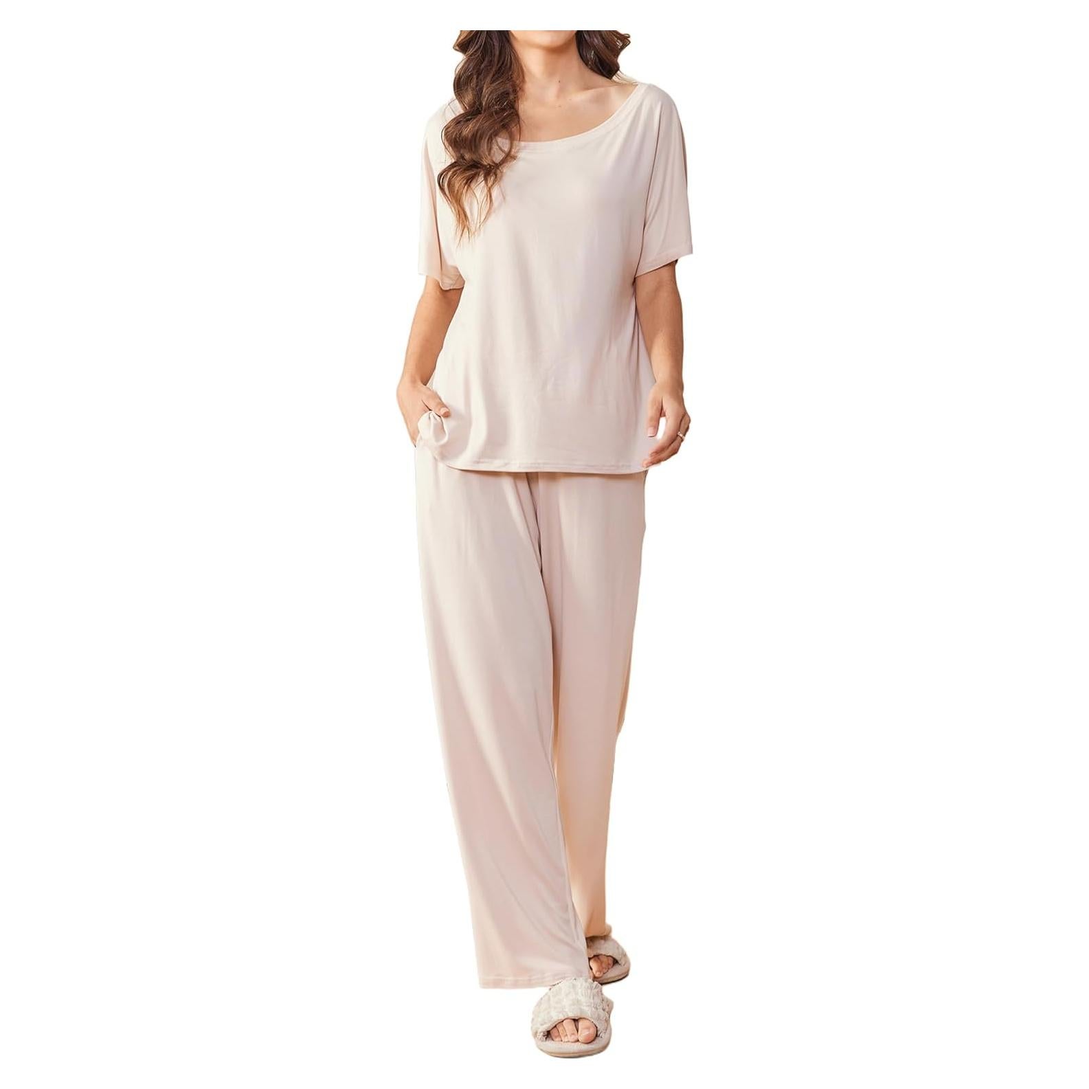 Conjunto de Lounge para Mujeres Cnlinkco Caqui 2 Piezas