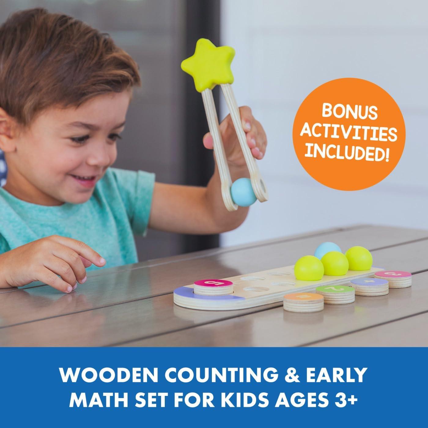 Conjunto de Madera Contar y Coincidir Educational Insights - Juguete Matemático para Niños de 3 a 7 Años