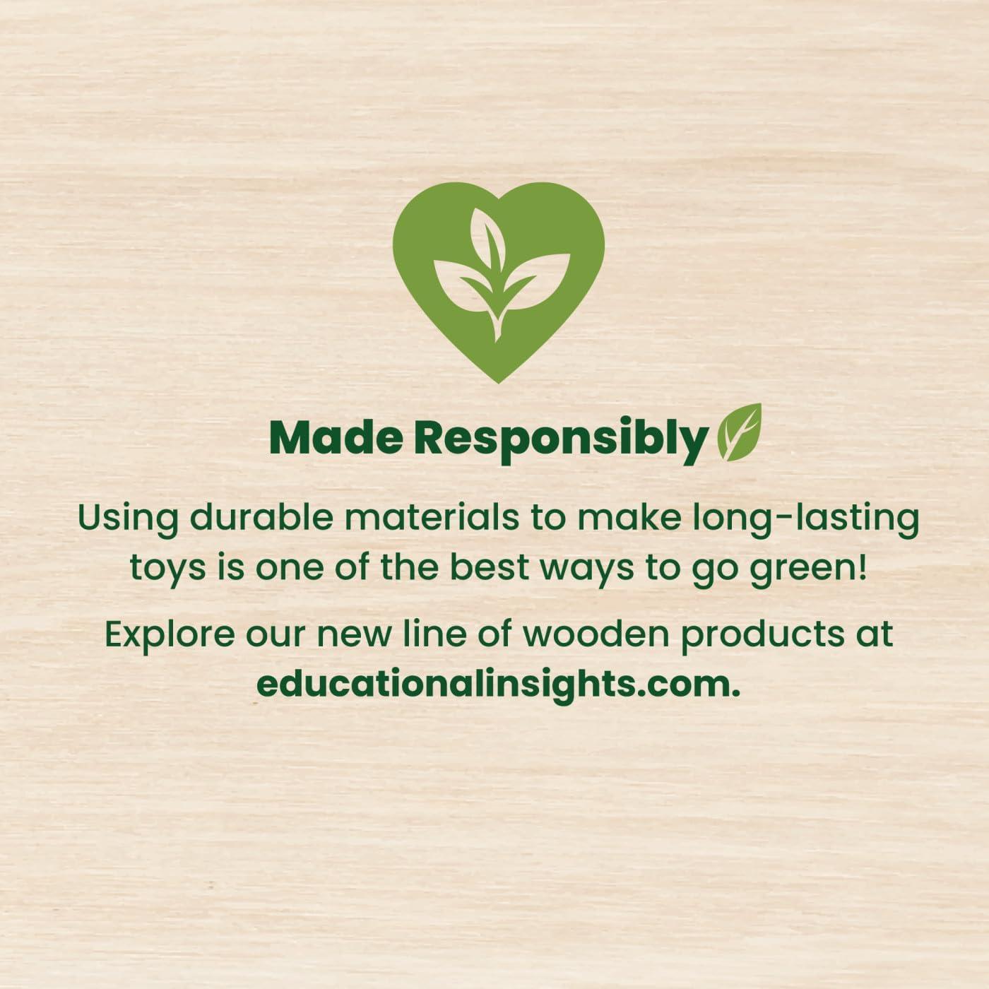 Conjunto de Madera Contar y Coincidir Educational Insights - Juguete Matemático para Niños de 3 a 7 Años