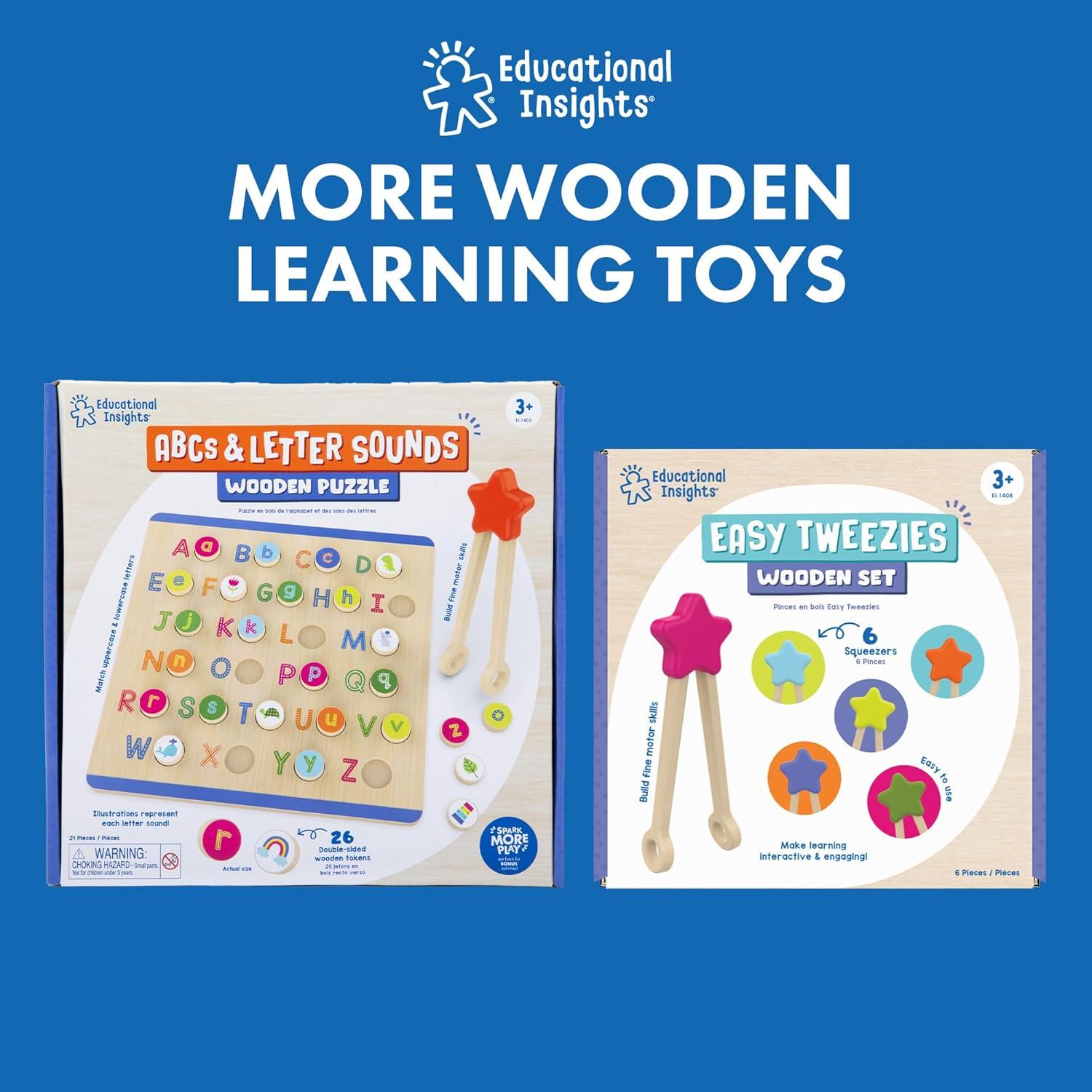 Conjunto de Madera Contar y Coincidir Educational Insights - Juguete Matemático para Niños de 3 a 7 Años