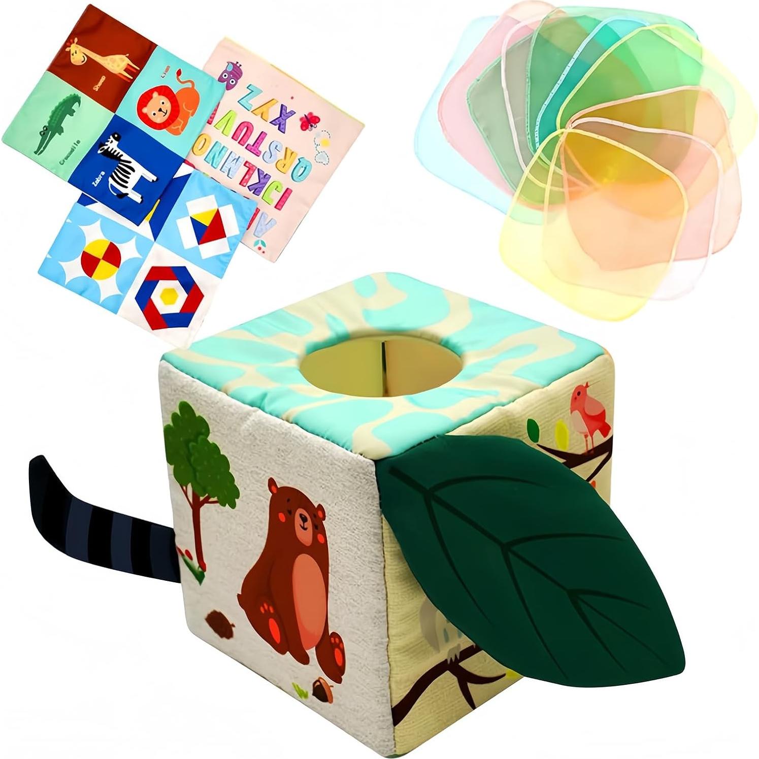 Juguete de Caja de Pañuelos para Bebés CORSTAE 6-12 Meses