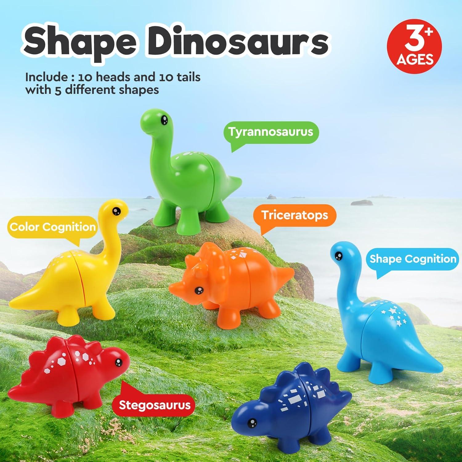 Juguete Montessori Dinosaurios de Emparejamiento GKD 9 Piezas