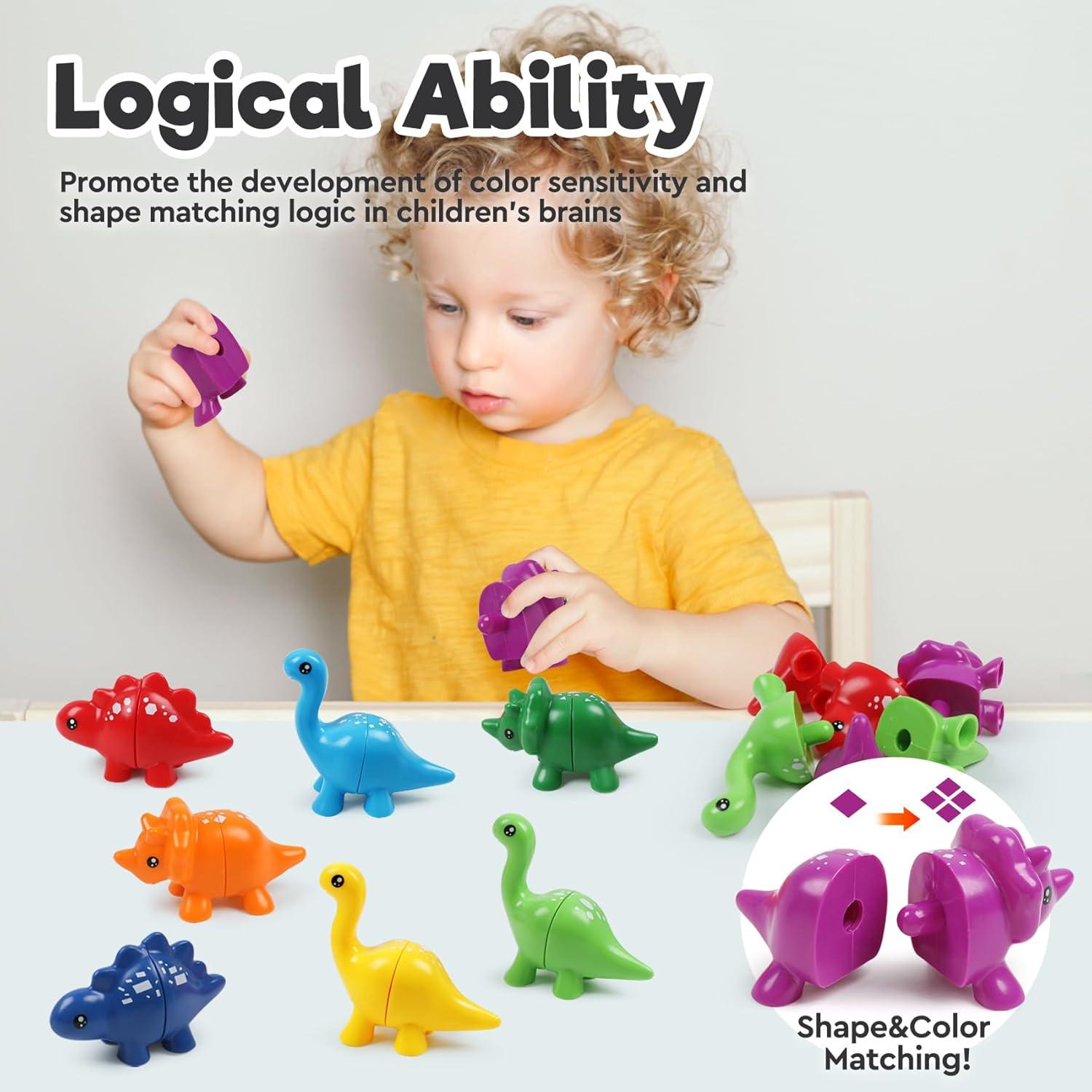 Juguete Montessori Dinosaurios de Emparejamiento GKD 9 Piezas