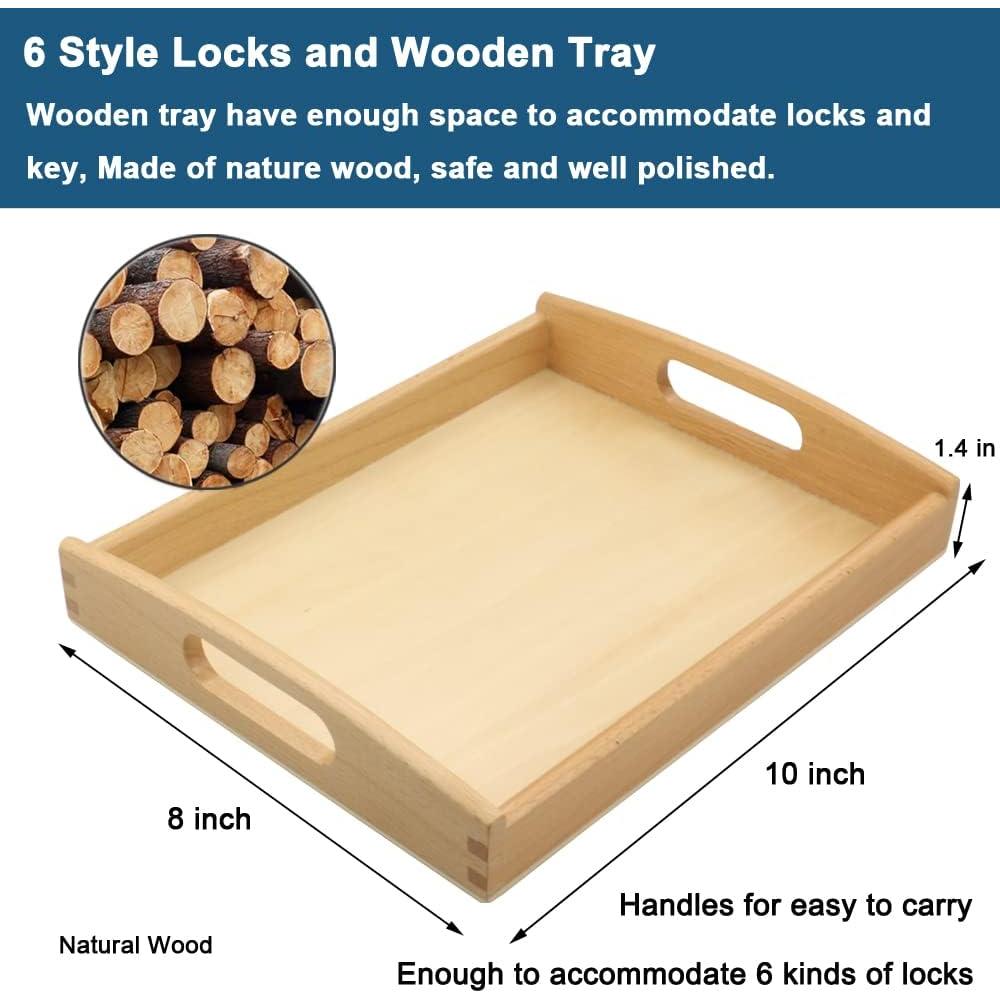 Juego de Llave y Cerradura Montessori Inslat - 6 Piezas para Niños