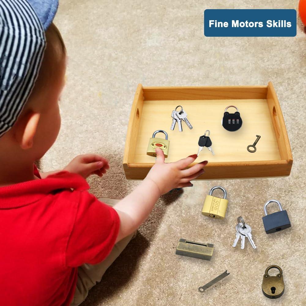 Juego de Llave y Cerradura Montessori Inslat - 6 Piezas para Niños
