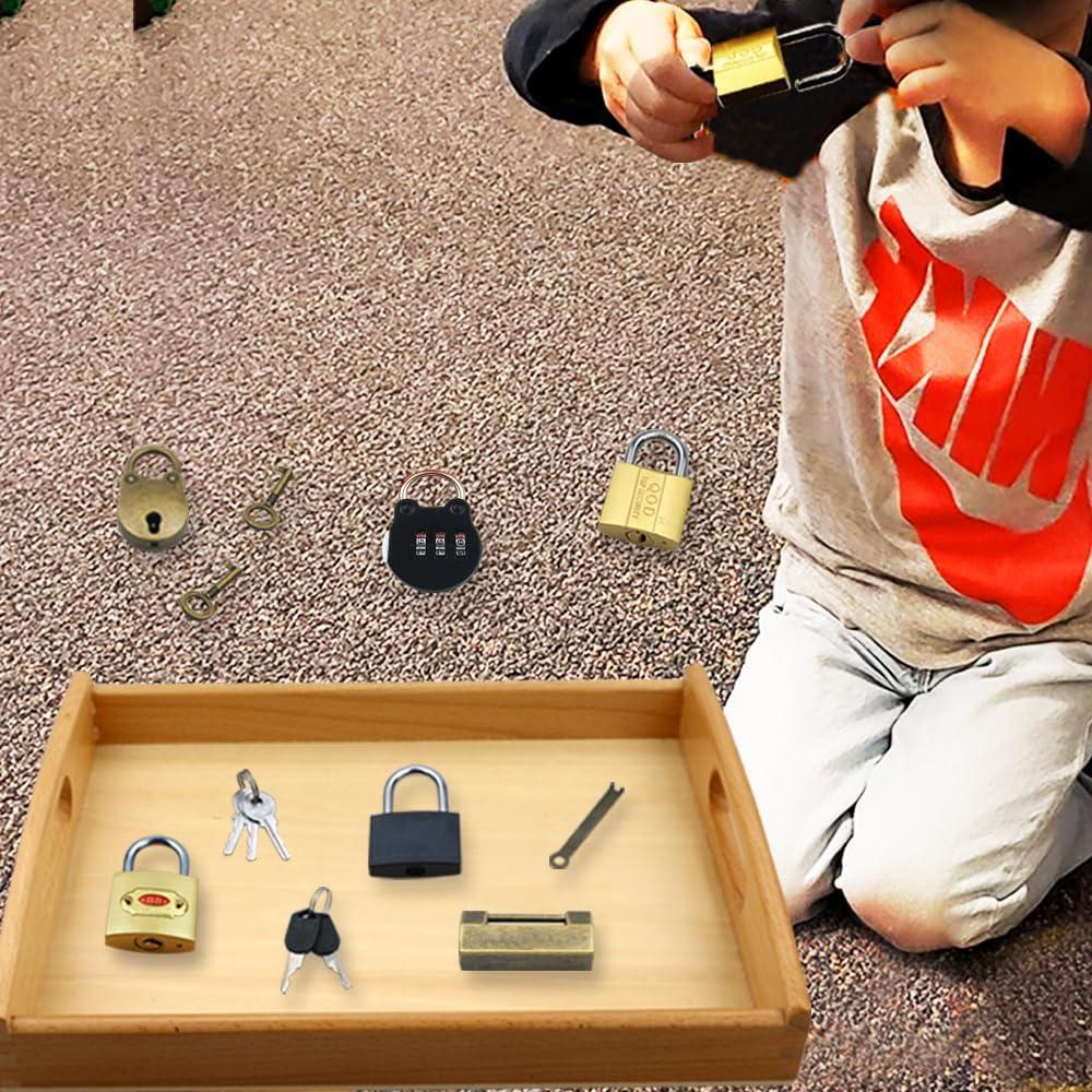 Juego de Llave y Cerradura Montessori Inslat - 6 Piezas para Niños