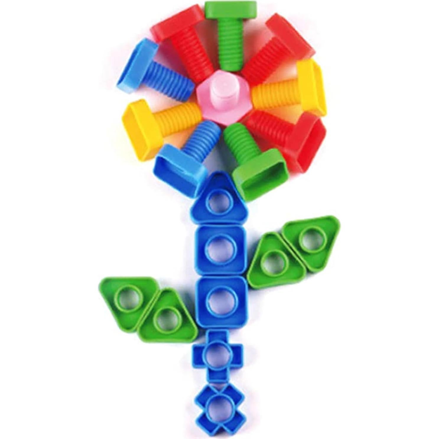Tuercas y Tornillos RAINBOW TOYFROG - 40 Piezas para Niños 1-3 Años