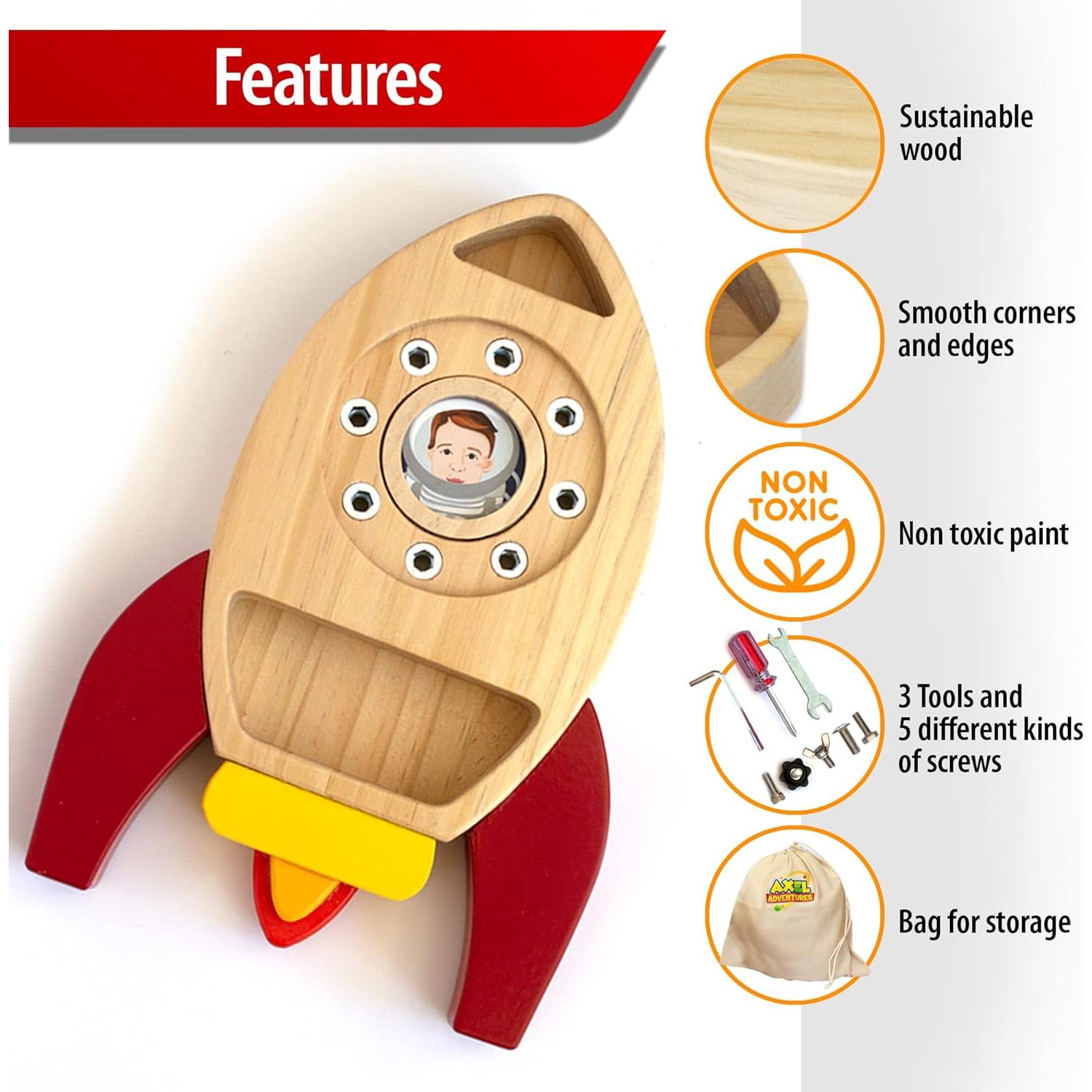 Juego de Destornillador Montessori Axel Adventures - 15 Piezas