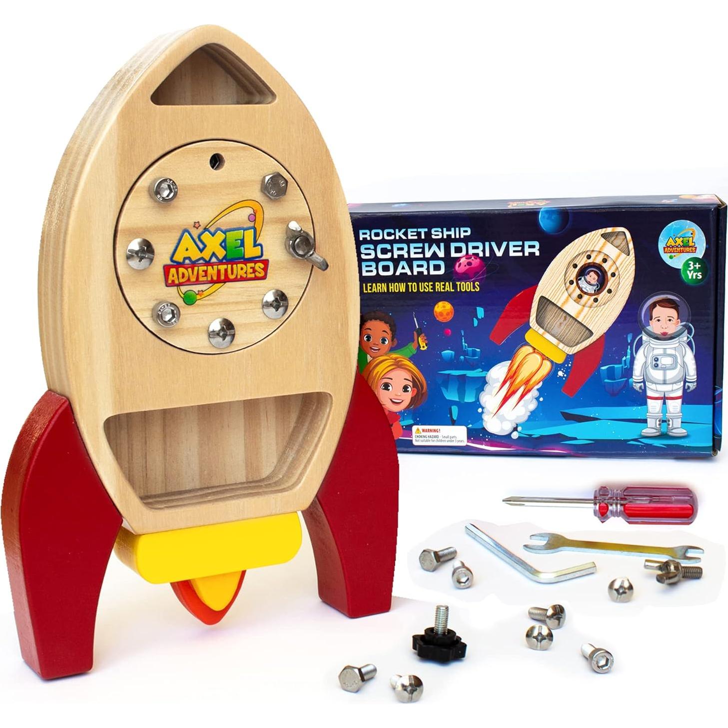Juego de Destornillador Montessori Axel Adventures - 15 Piezas
