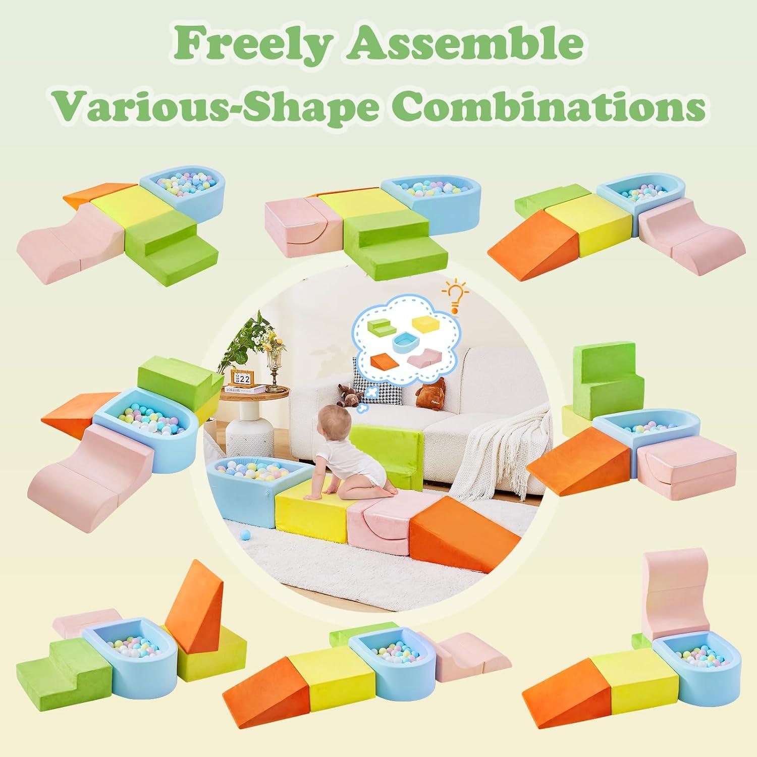 QUCHI Juguetes de Escalada de Espuma 5 Piezas para Niños