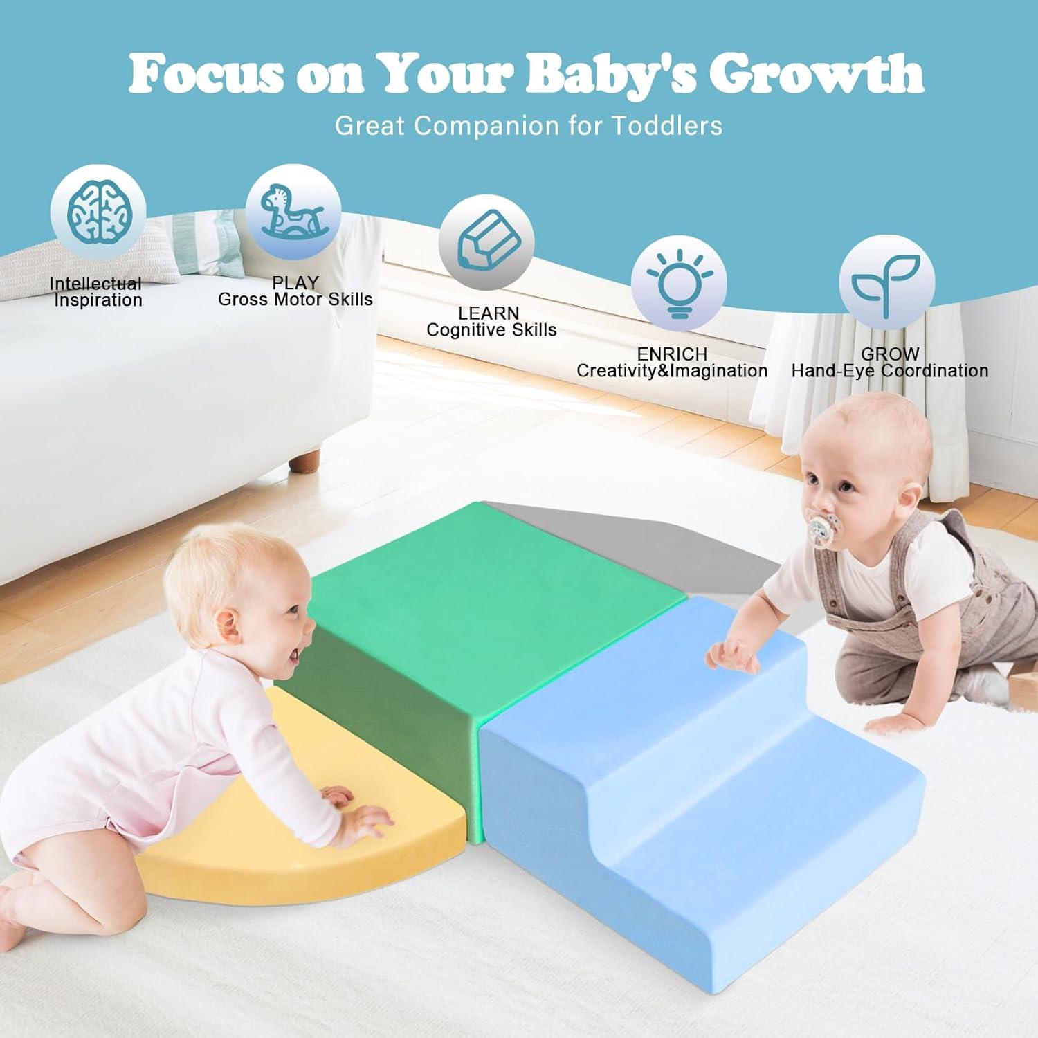 Bloques de Escalada de Espuma HHH HIKECUCAN - 4 Piezas para Niños 1-4 Años