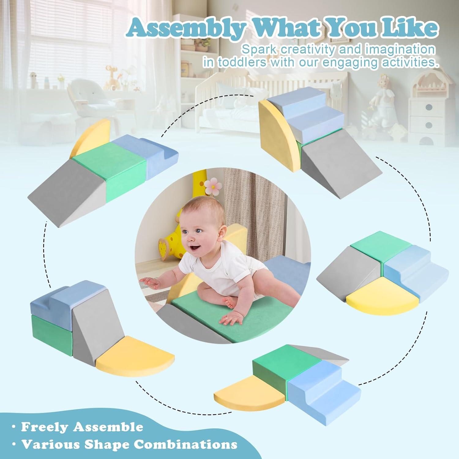 Bloques de Escalada de Espuma HHH HIKECUCAN - 4 Piezas para Niños 1-4 Años