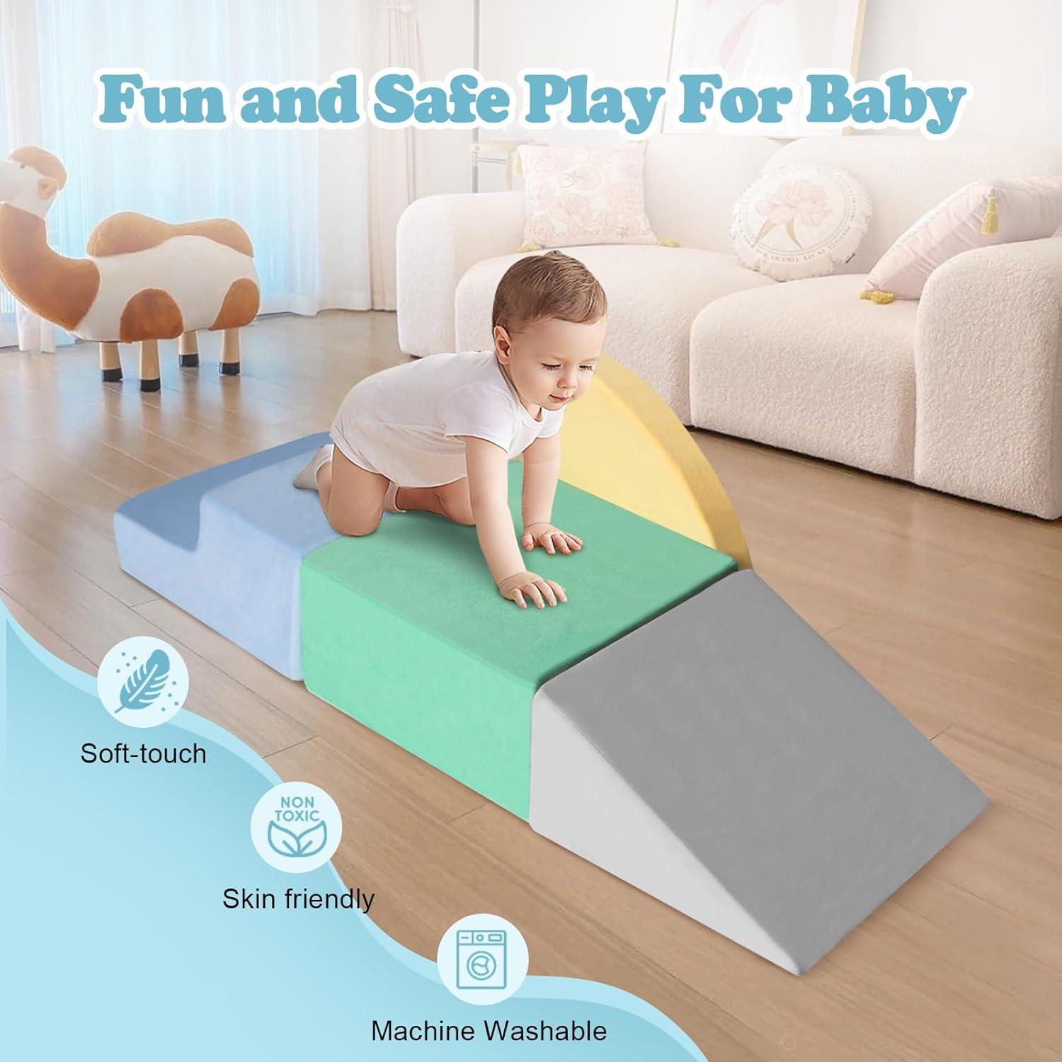 Bloques de Escalada de Espuma HHH HIKECUCAN - 4 Piezas para Niños 1-4 Años