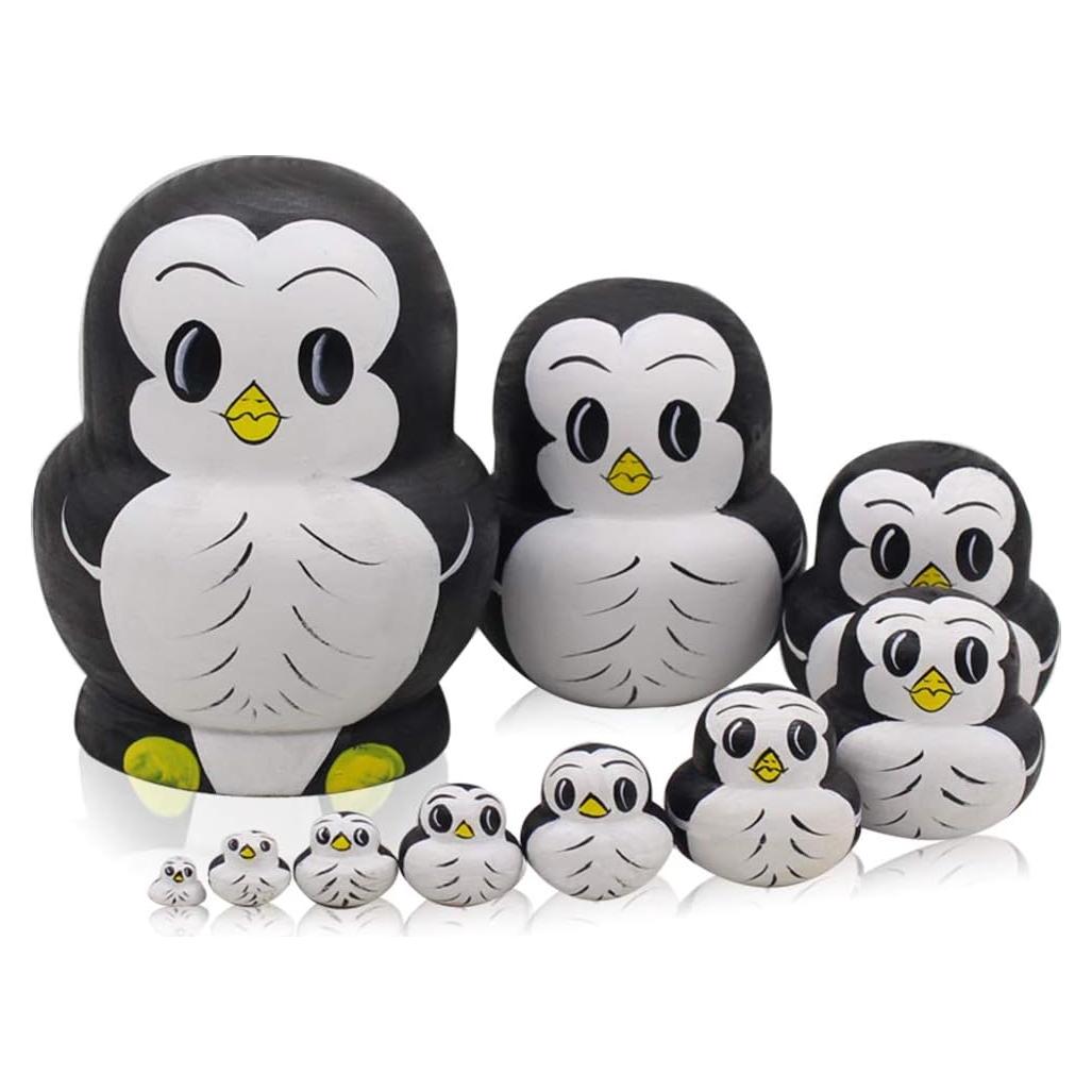 Juguetes de Anidación Animal Moonmo 10pcs Muñecas Matryoshka