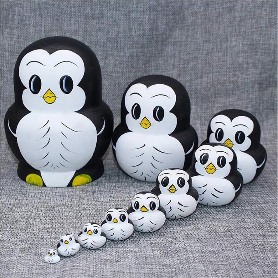 Juguetes de Anidación Animal Moonmo 10pcs Muñecas Matryoshka