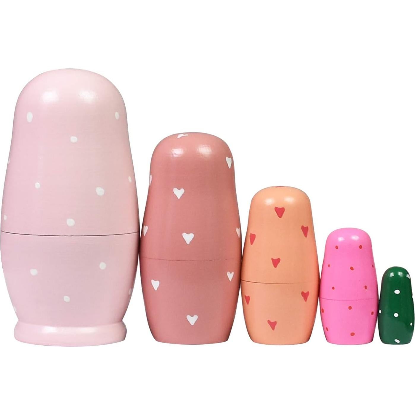 Muñecas Matryoshka Rusas HYCLES 5 Piezas Hechas a Mano 25 cm