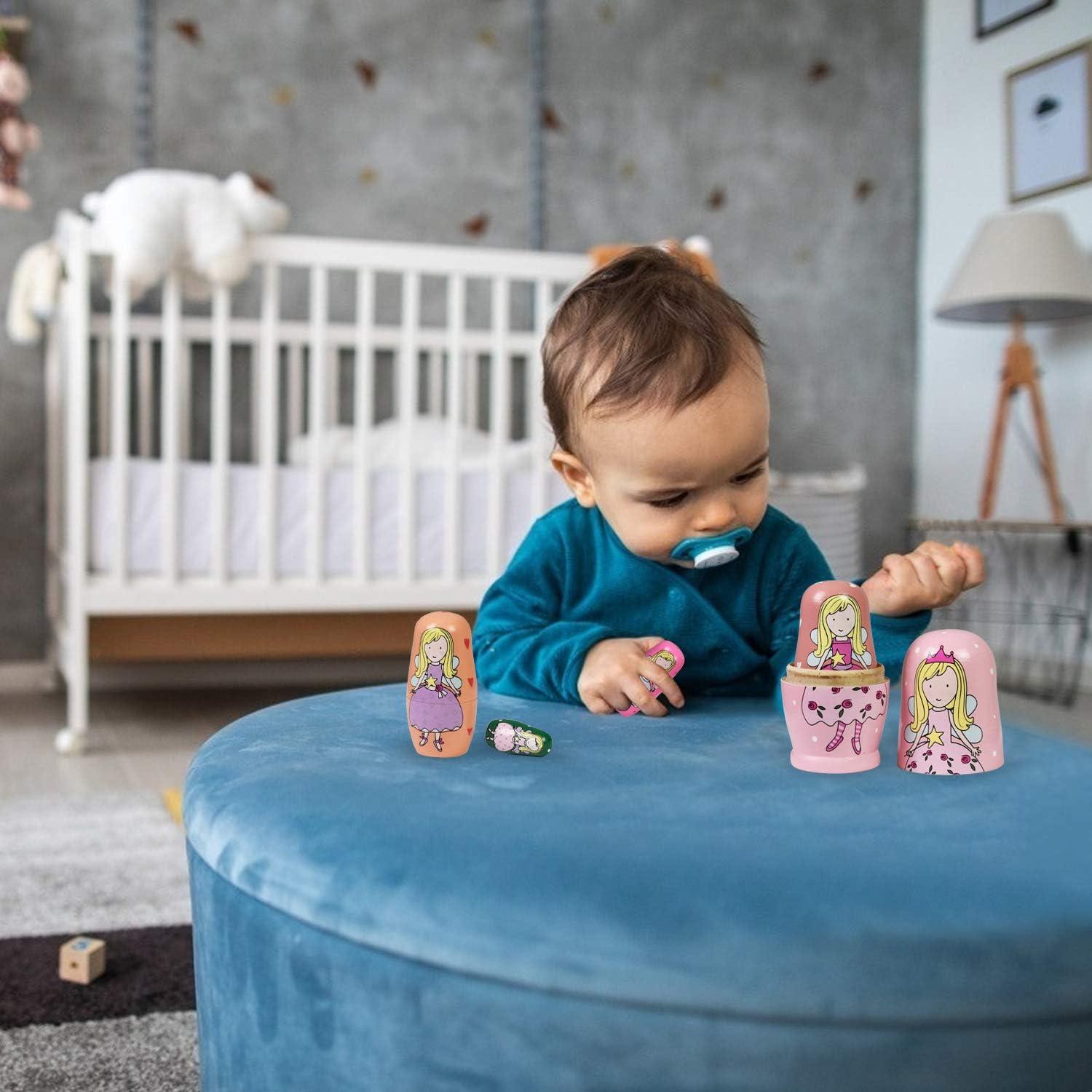 Muñecas Matryoshka Rusas HYCLES 5 Piezas Hechas a Mano 25 cm