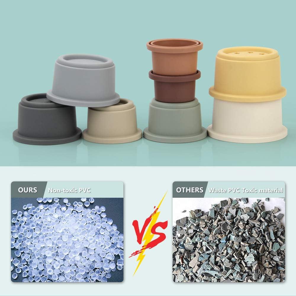 Juguete de Tazas Apilables Mini Tudou 8 Piezas para Bebés