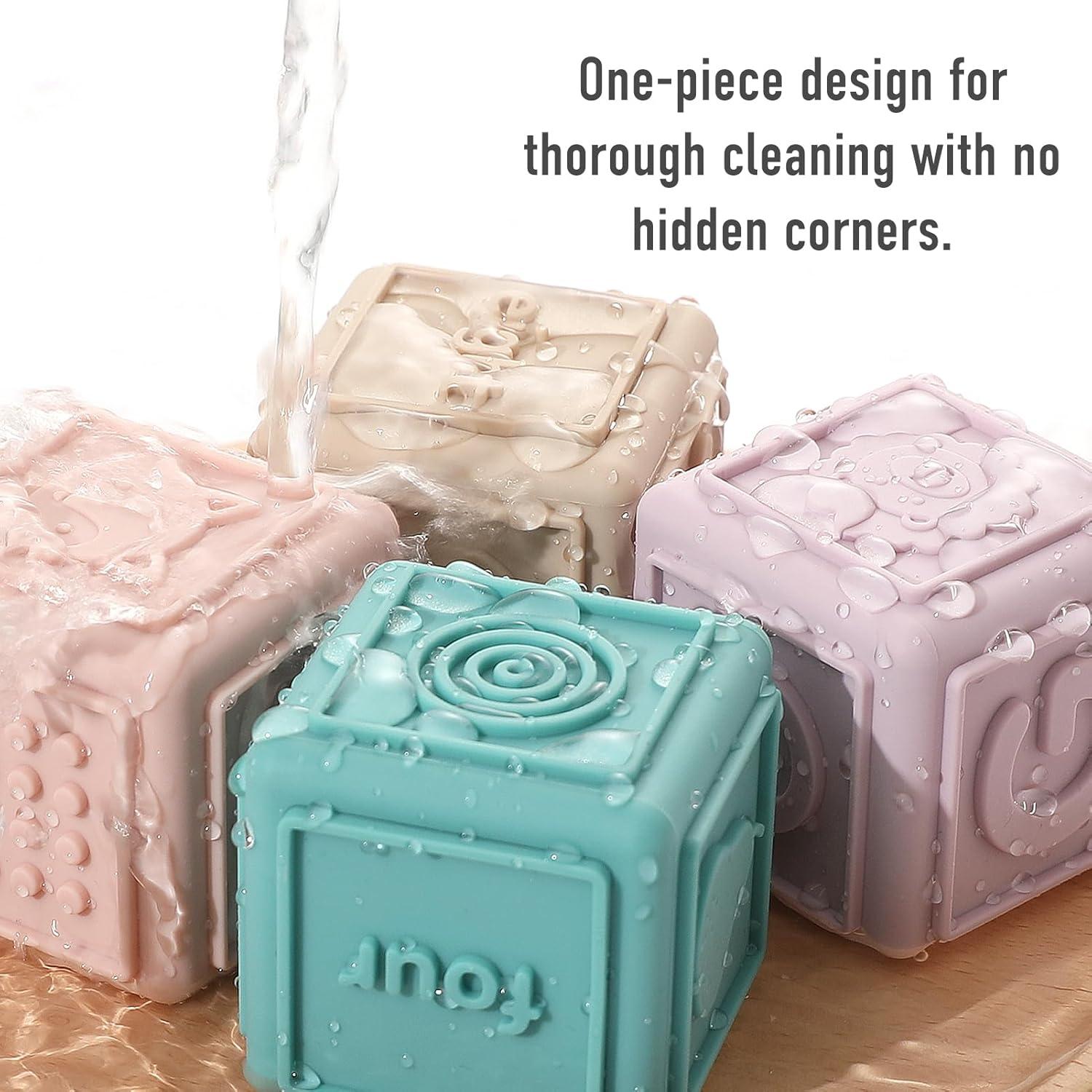 Bloques Apilables de Silicona YIVEKO 8 PCS Vintage para Bebés