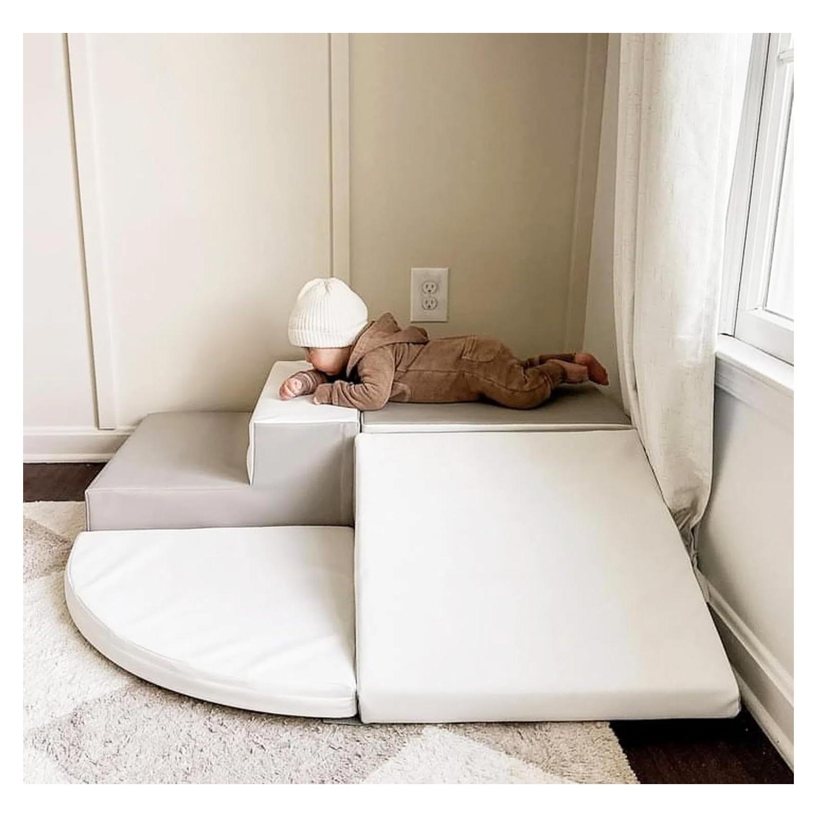 Juego de Escalada Suave Little Dove 4 Piezas Gris y Blanco