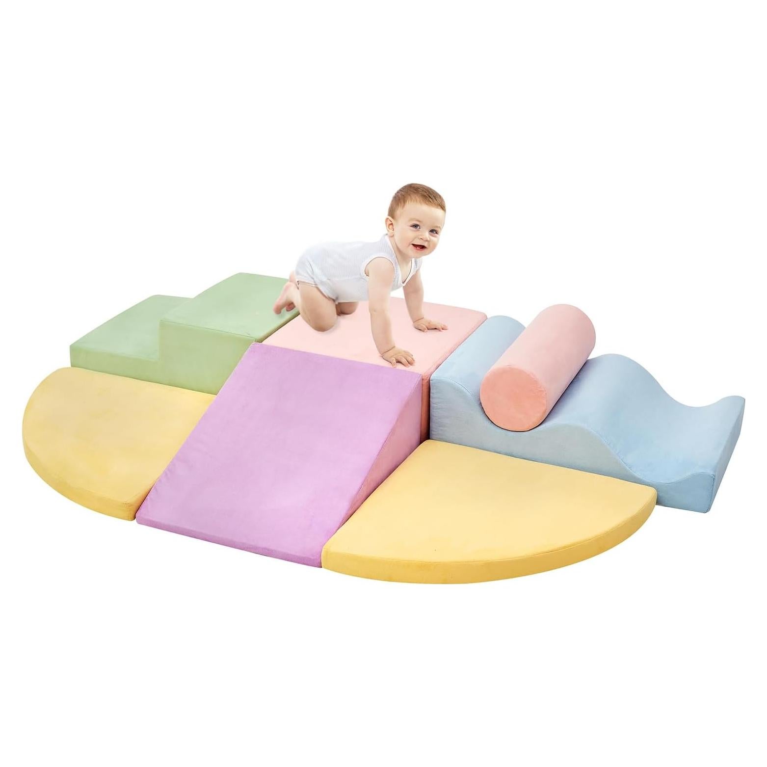 Juguetes de Escalada QUCHI 7 Piezas Bloques de Espuma 30x19cm