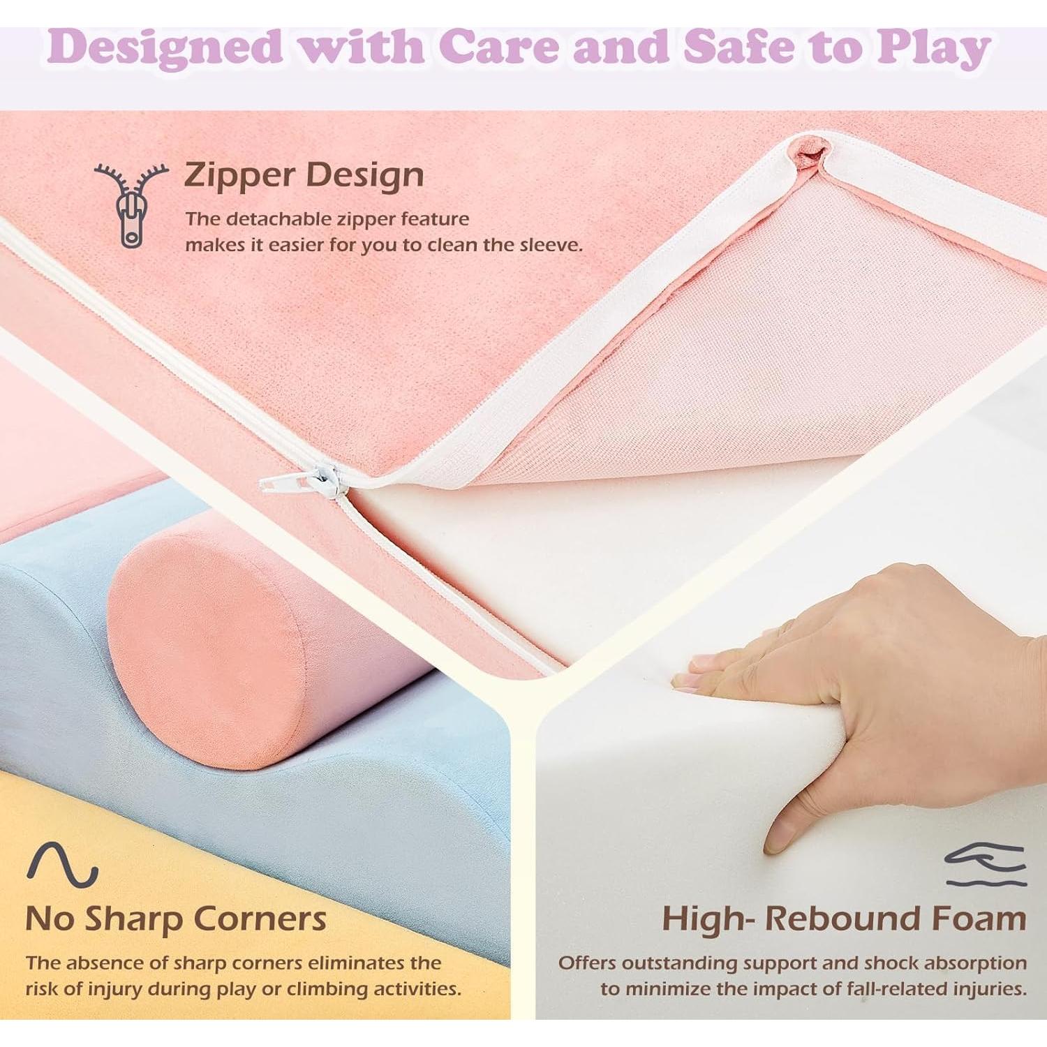 Juguetes de Escalada QUCHI 7 Piezas Bloques de Espuma 30x19cm