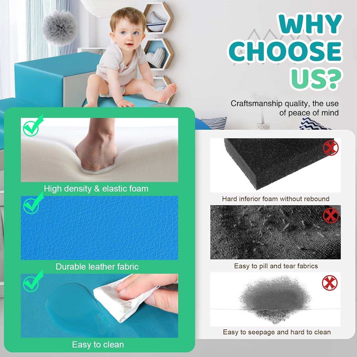 Bloques de Escalada de Espuma Sumbababy 4 Piezas con Túnel