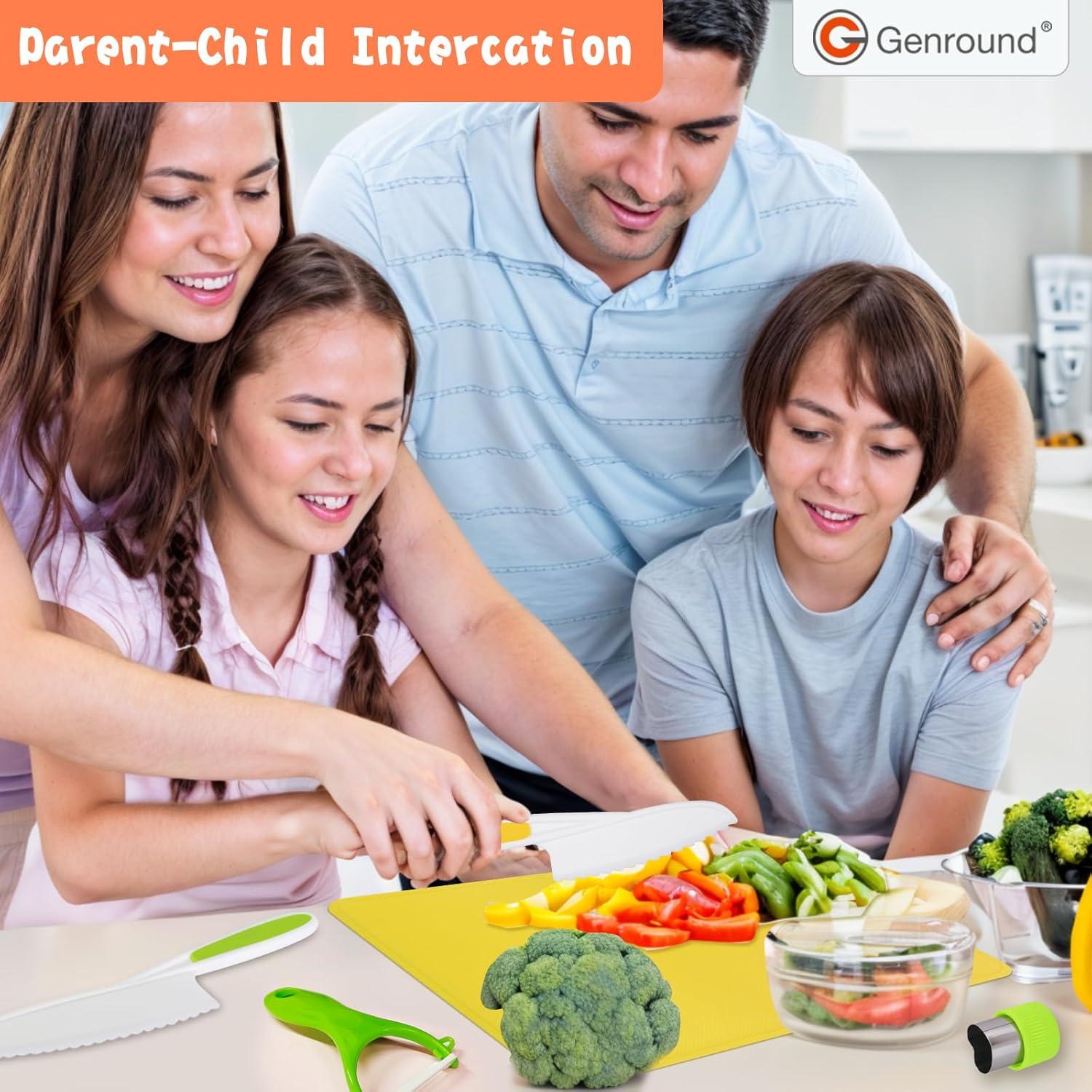 Juego de Cocina para Niños Genround 28 Piezas - Cuchillos Seguros