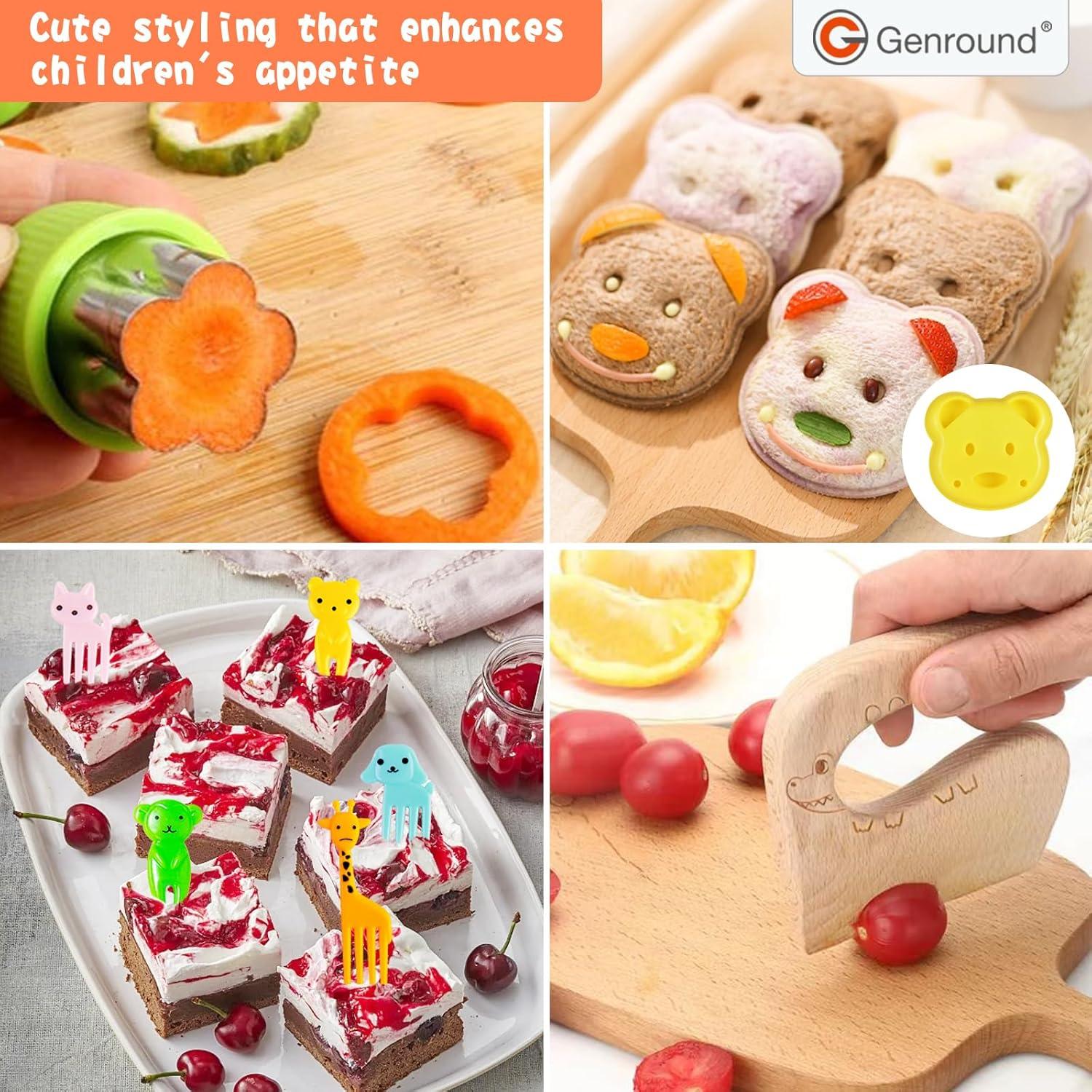 Juego de Cocina para Niños Genround 28 Piezas - Cuchillos Seguros