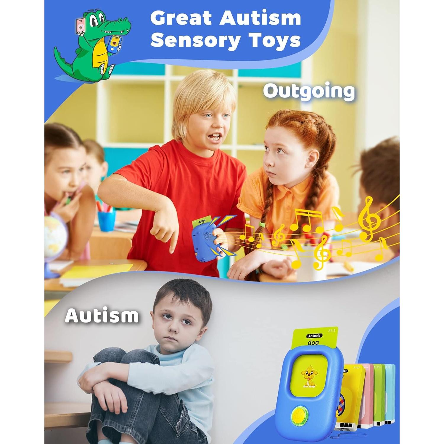 KOKODI Tarjetas Flash Hablantes para Niños 448 Palabras Azul