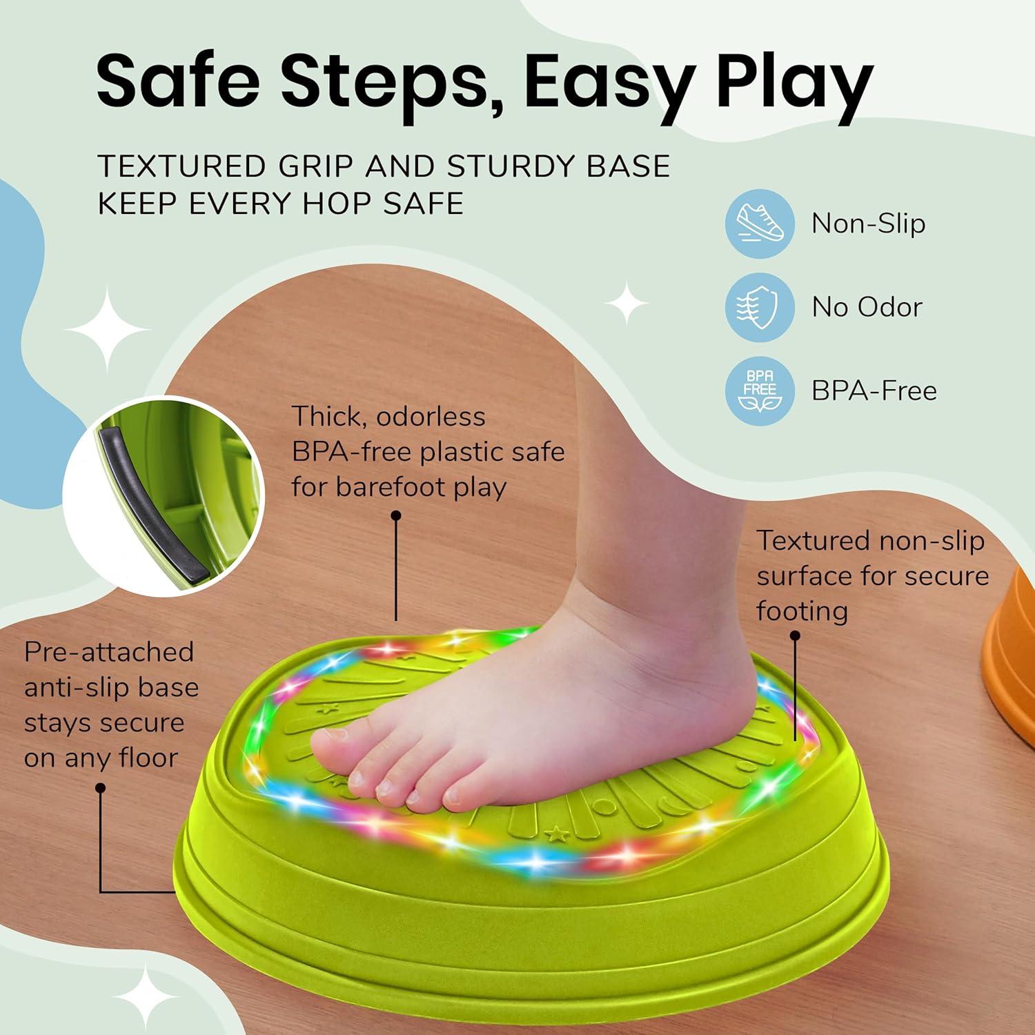 Piedras de Equilibrio Musicales Dreamscape Kids - 5 Pcs, Brillan en la Oscuridad, Juguete Sensorial para Niños 3+