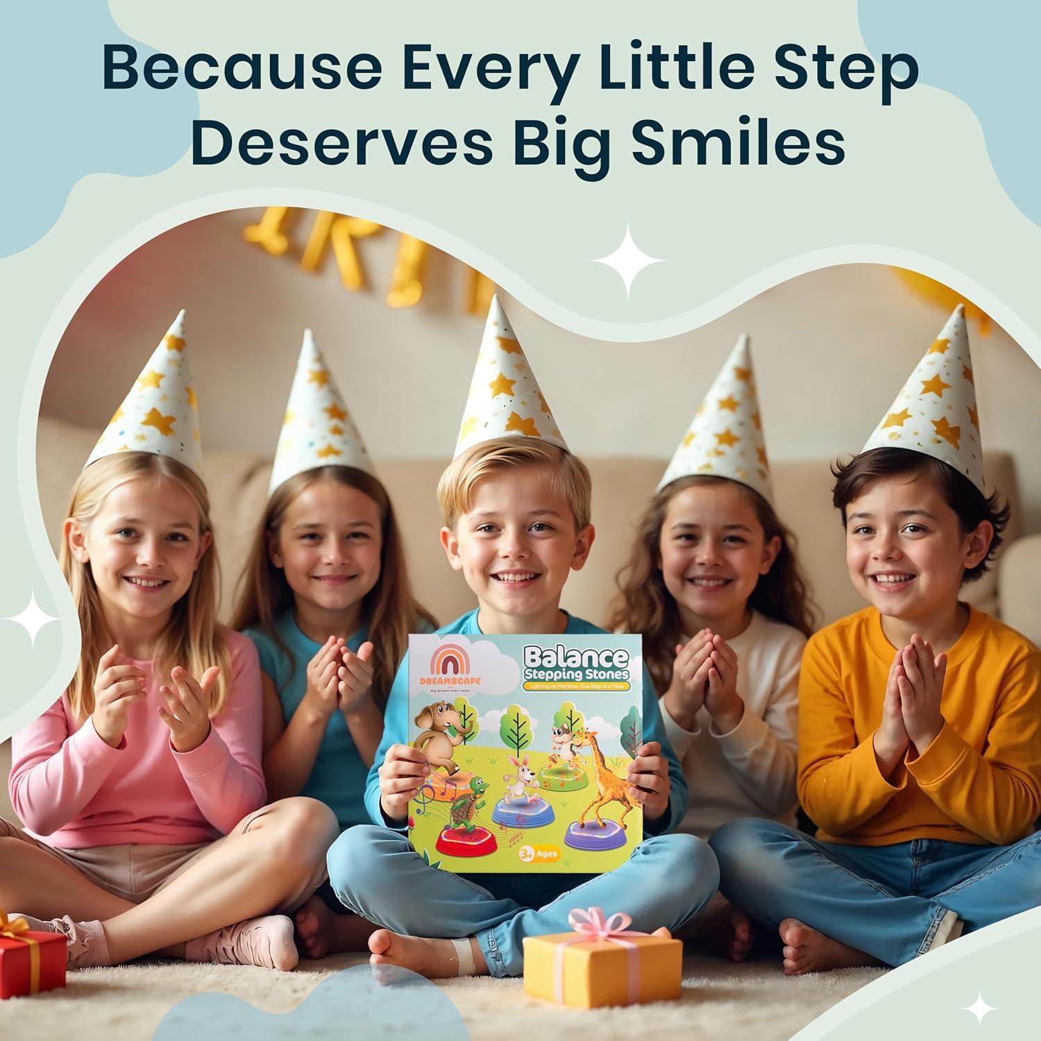 Piedras de Equilibrio Musicales Dreamscape Kids - 5 Pcs, Brillan en la Oscuridad, Juguete Sensorial para Niños 3+